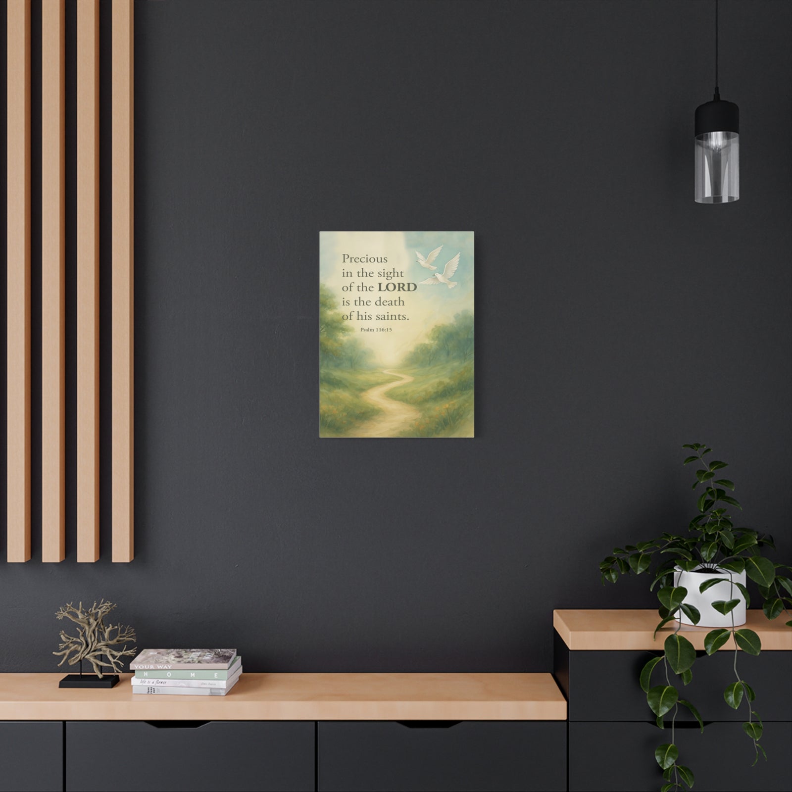 Scripture Canvas Psalm 116:15 Precious Christian Wall Art Bible Verse Print Ready to Hang-Express Your Love Gifts