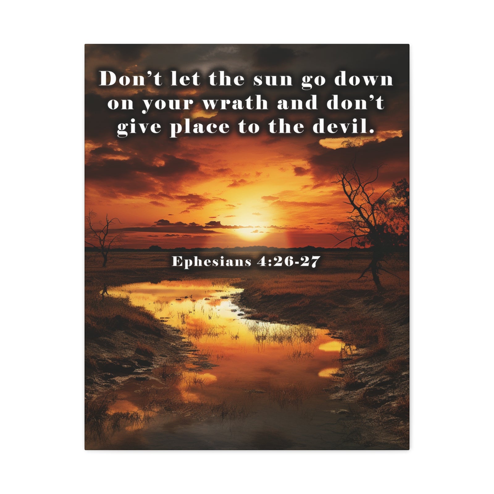 Scripture Walls Be Ye Angry Ephesians 4:26-27 Christian Wall Art Print Ready to Hang Unframed-Express Your Love Gifts