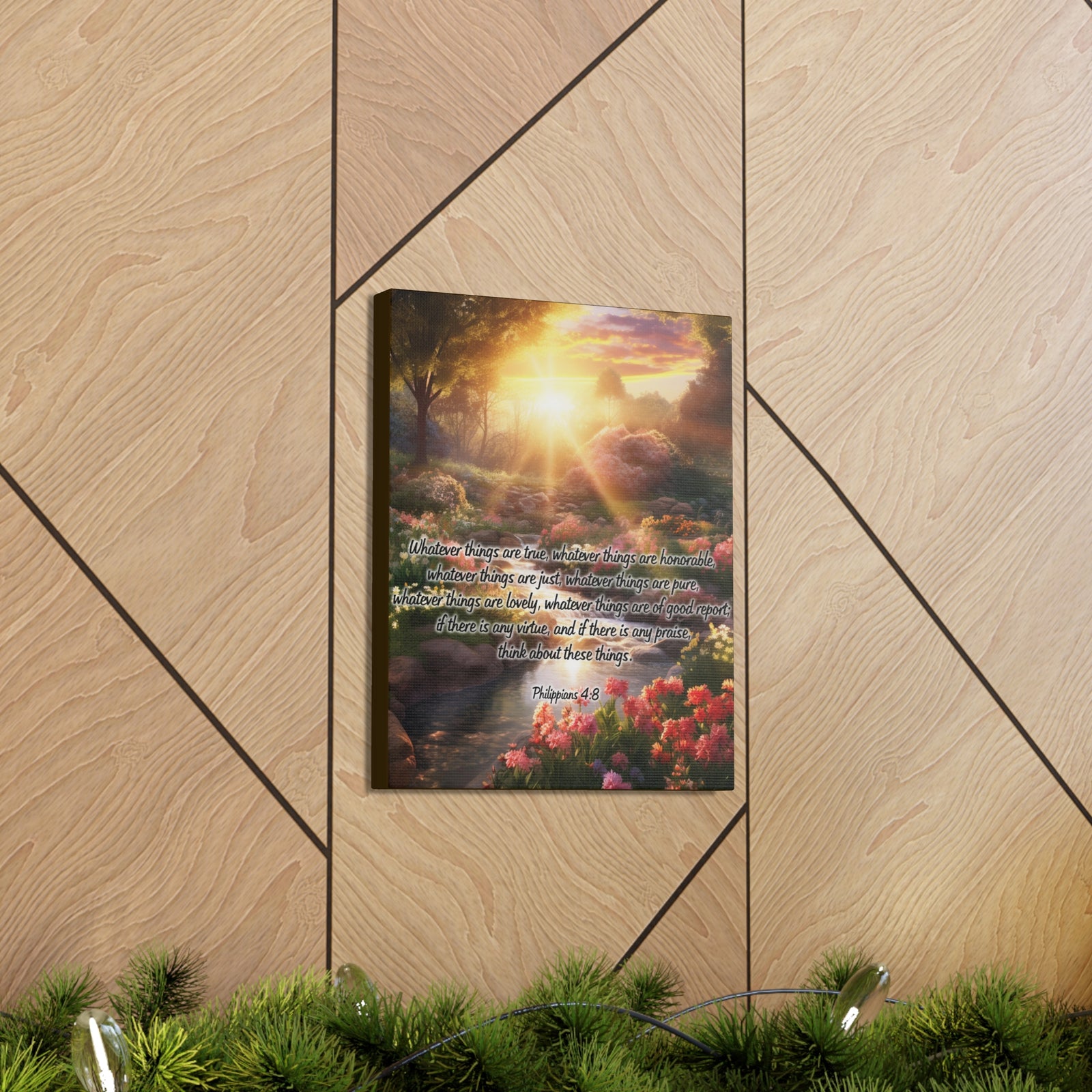 Scripture Walls Whatever Things Philippians 4:8 Christian Wall Art Print Ready to Hang Unframed-Express Your Love Gifts