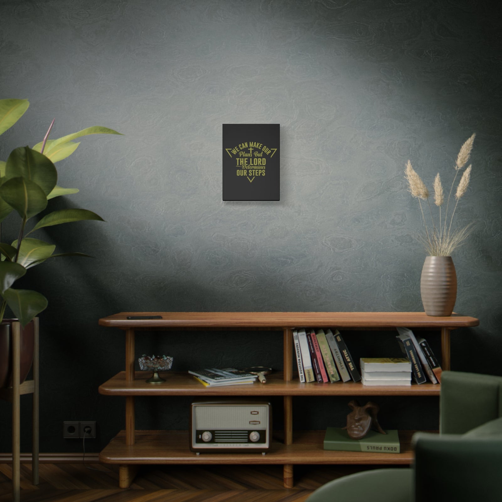 Scripture Canvas The Lord Determines Psalm 119:105 Christian Wall Art Bible Verse Print Ready to Hang-Express Your Love Gifts