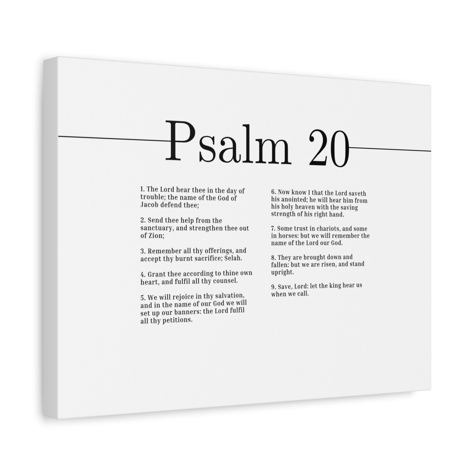Scripture Canvas We Will Rejoice In Thy Salvation Psalm 20 Christian Wall Art Bible Verse Print Ready to Hang-Express Your Love Gifts