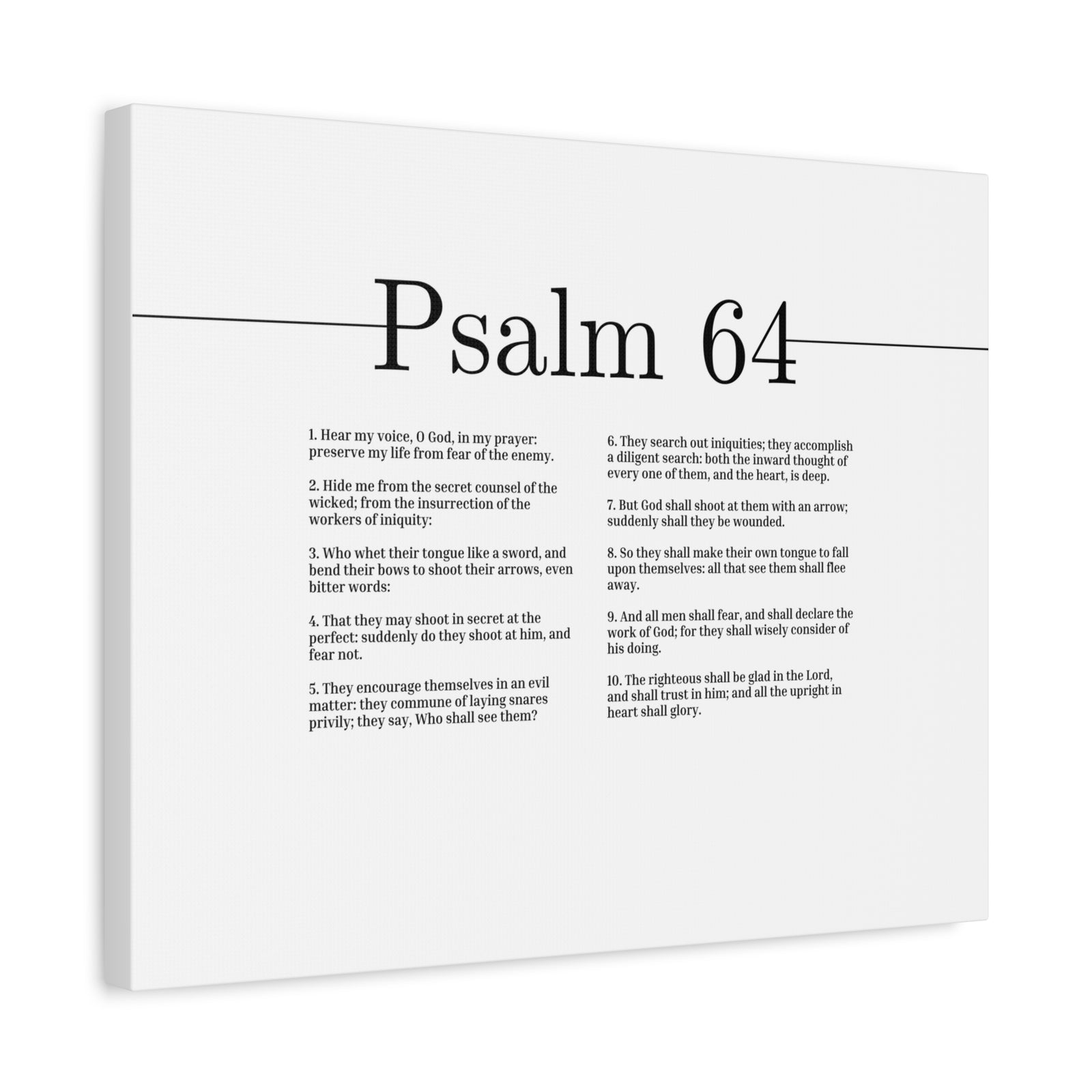 Scripture Canvas Shall Be Glad In The Lord Psalm 64 Christian Wall Art Bible Verse Print Ready to Hang-Express Your Love Gifts