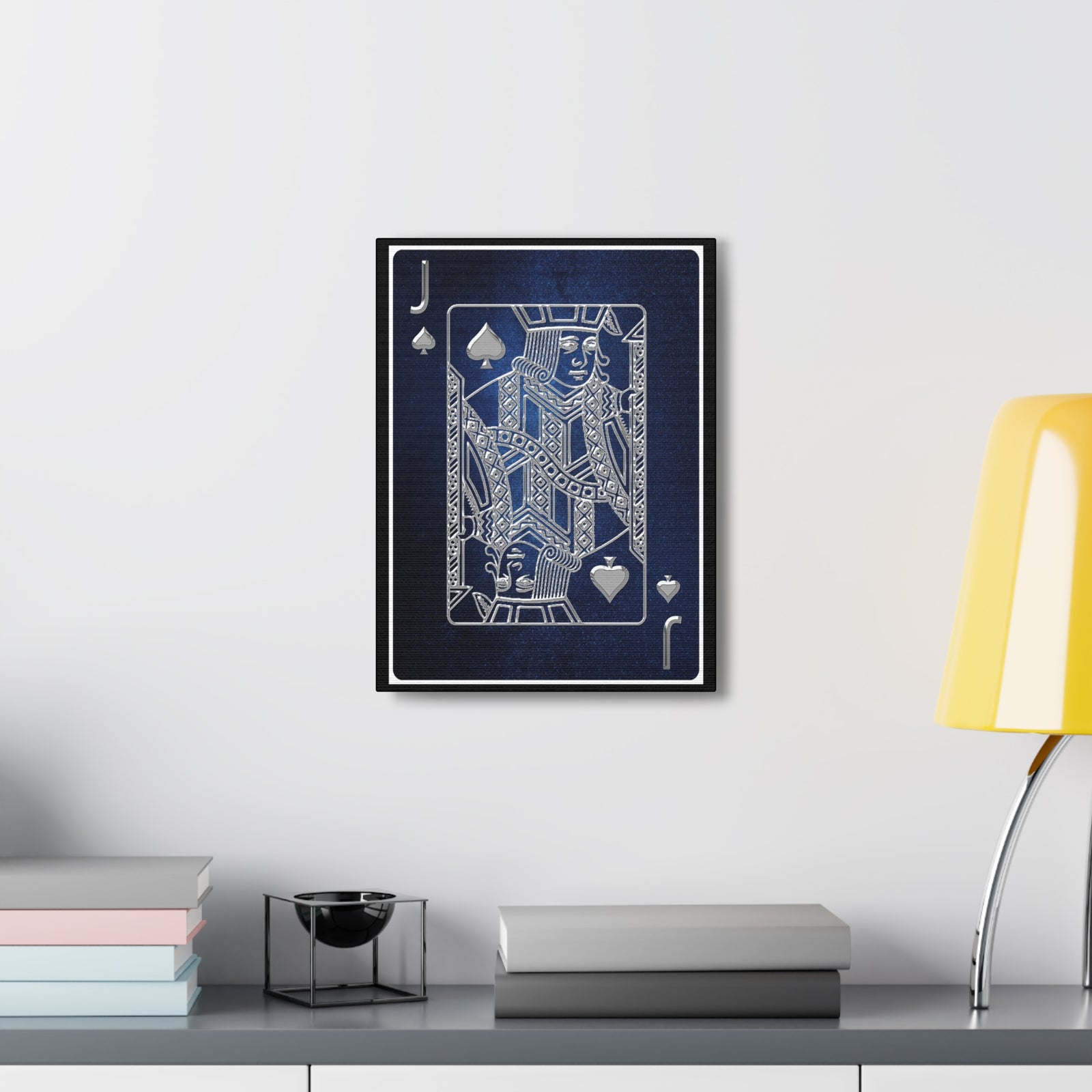Jack Of Spades Space Background Playing Card Canvas Wall Art for Home Decor Ready-to-Hang-Express Your Love Gifts