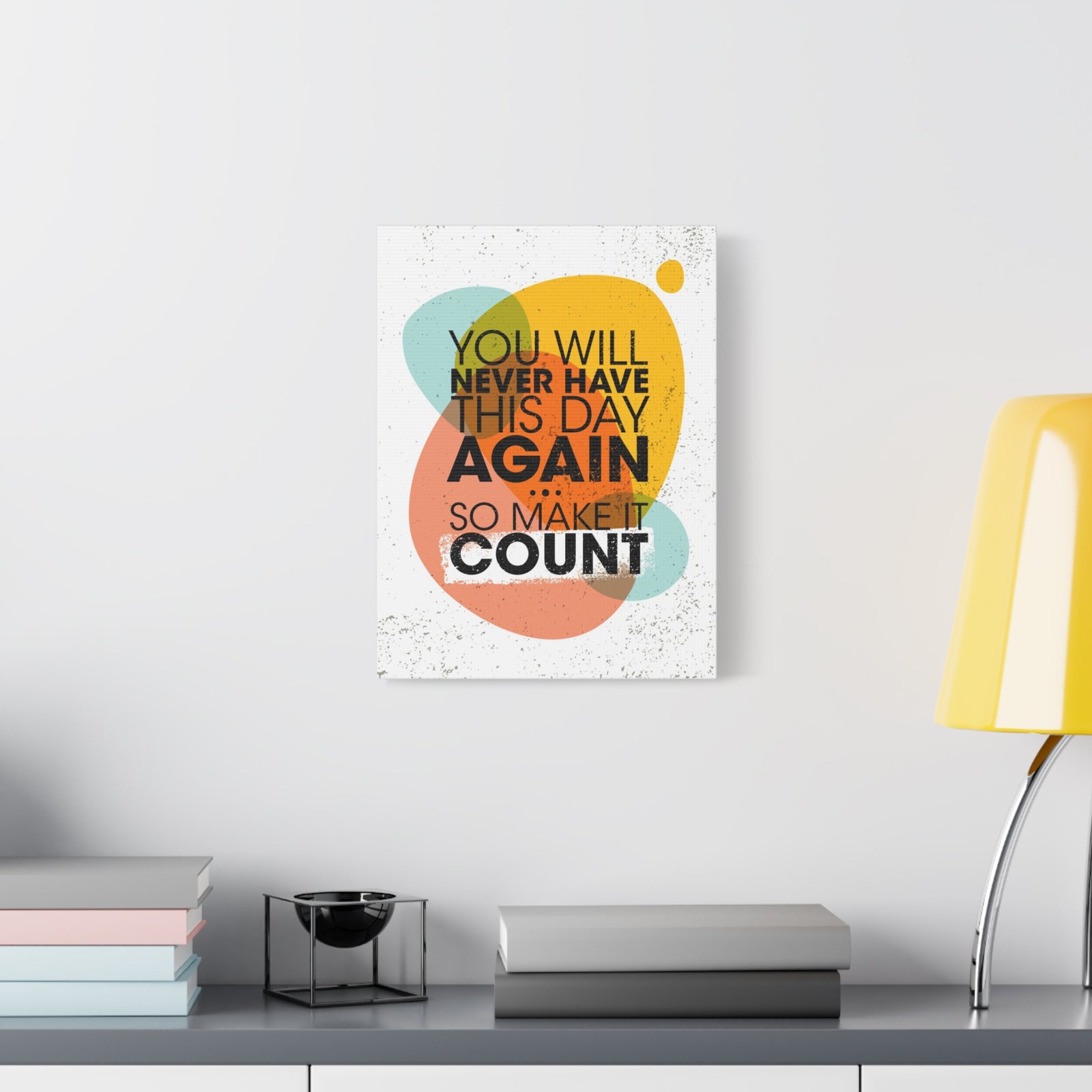 Inspirational Wall Art Make This Day Count Motivation Wall Decor for Home Office Gym Inspiring Success Quote Print Ready to Hang-Express Your Love Gifts