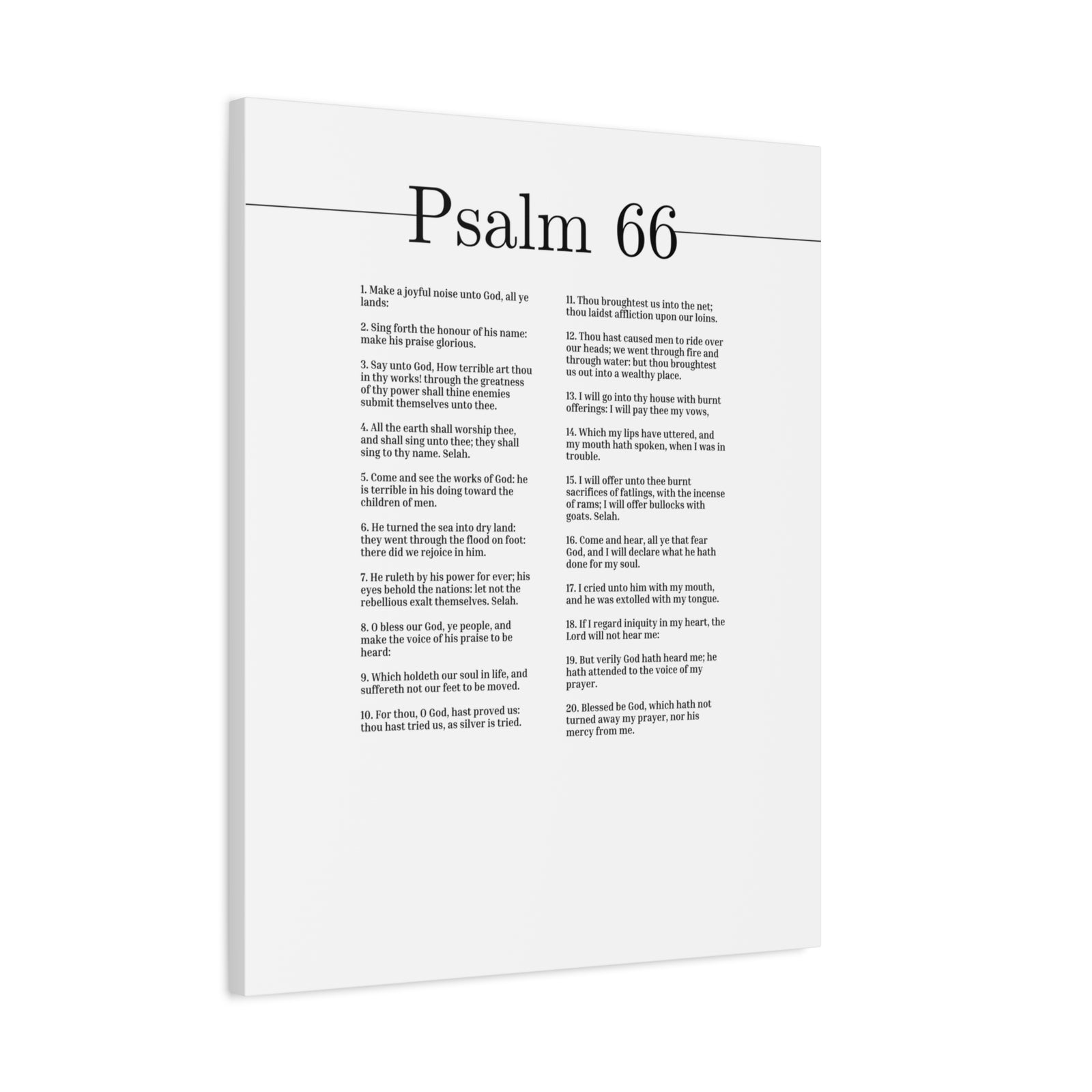 Scripture Canvas Come And See The Works Of God Psalm 66 Christian Wall Art Bible Verse Print Ready to Hang-Express Your Love Gifts