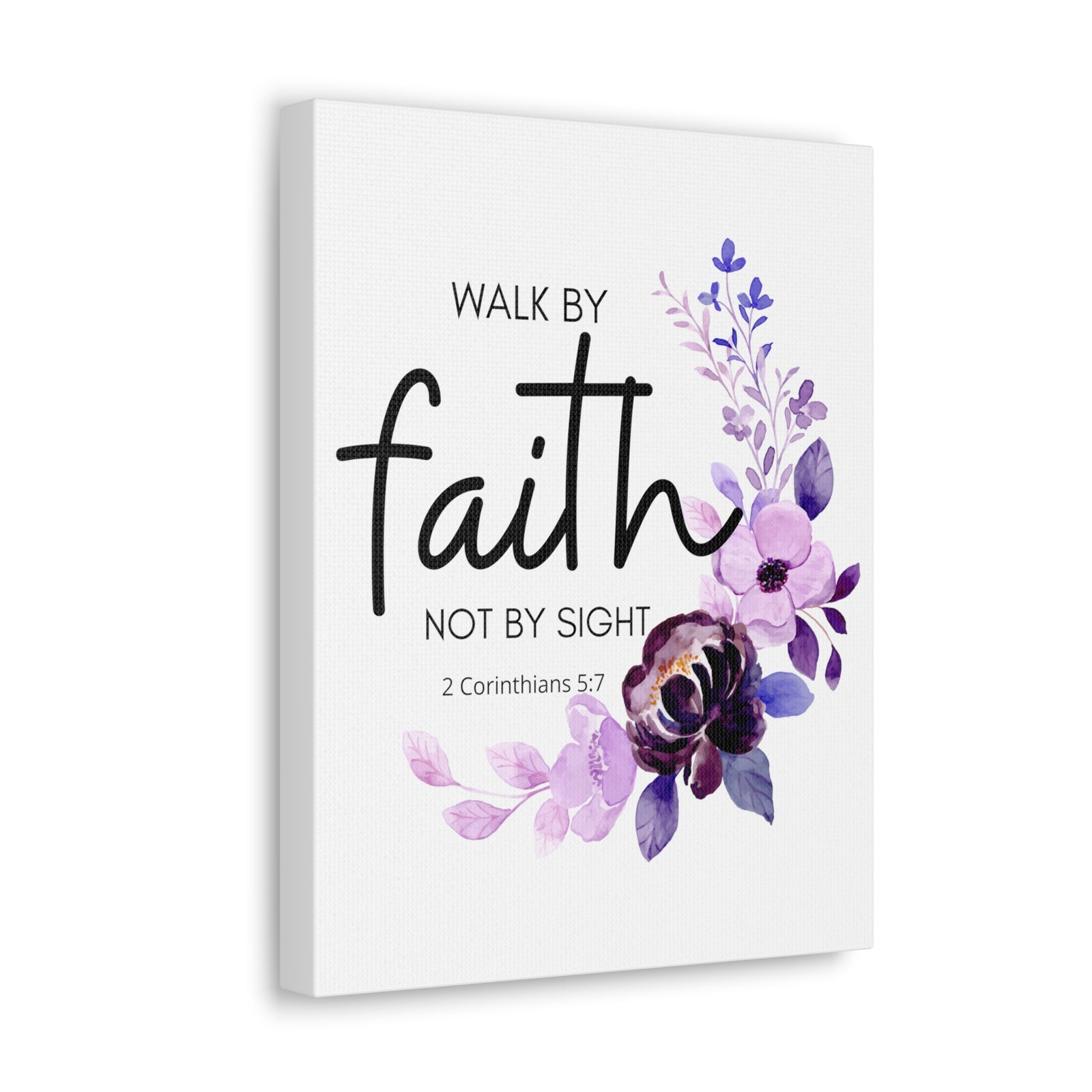 Scripture Walls 2 Corinthians 5:7 Walk by Faith Bible Verse Canvas Christian Wall Art Ready to Hang Unframed-Express Your Love Gifts