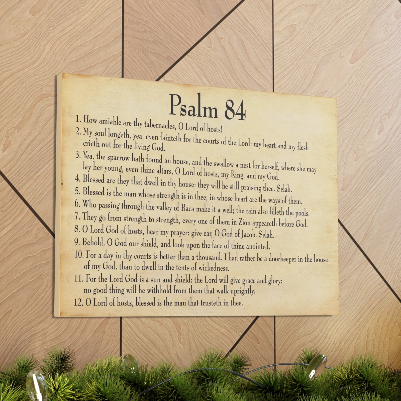 Scripture Walls Dwelling In God's Presence Psalm 84:4 Christian Wall Art Bible Verse Print Ready to Hang-Express Your Love Gifts