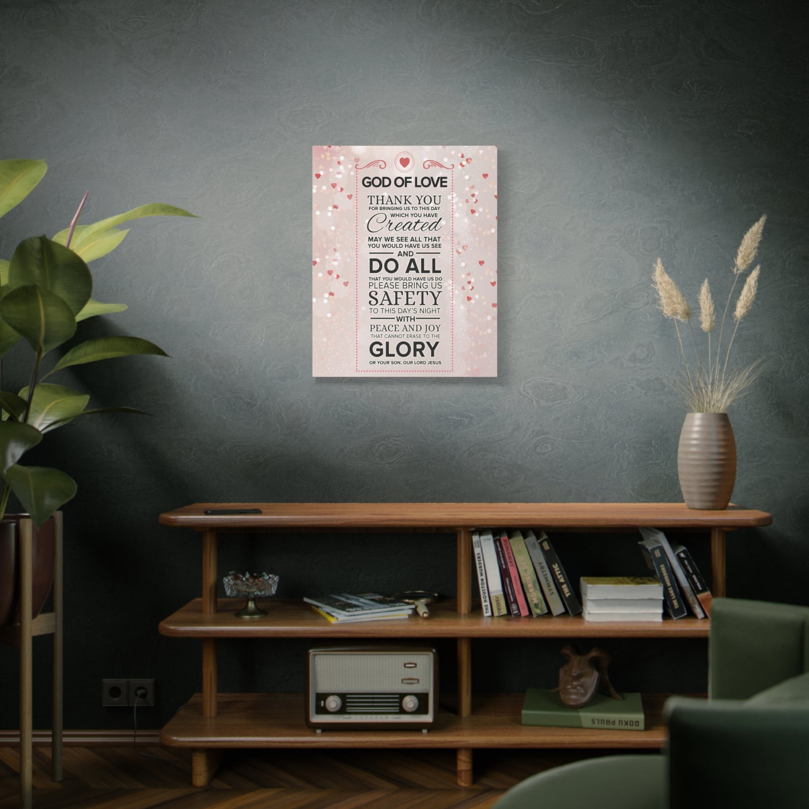 Scripture Walls God of Love Psalm 100:4 Prayer Wall Decor Bible Print Ready to Hang Wall Art-Express Your Love Gifts