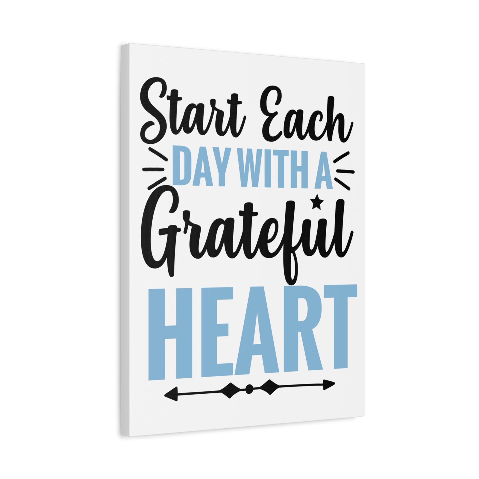 Scripture Canvas A Grateful Heart Psalm 107:1 Christian Wall Art Print Ready to Hang-Express Your Love Gifts