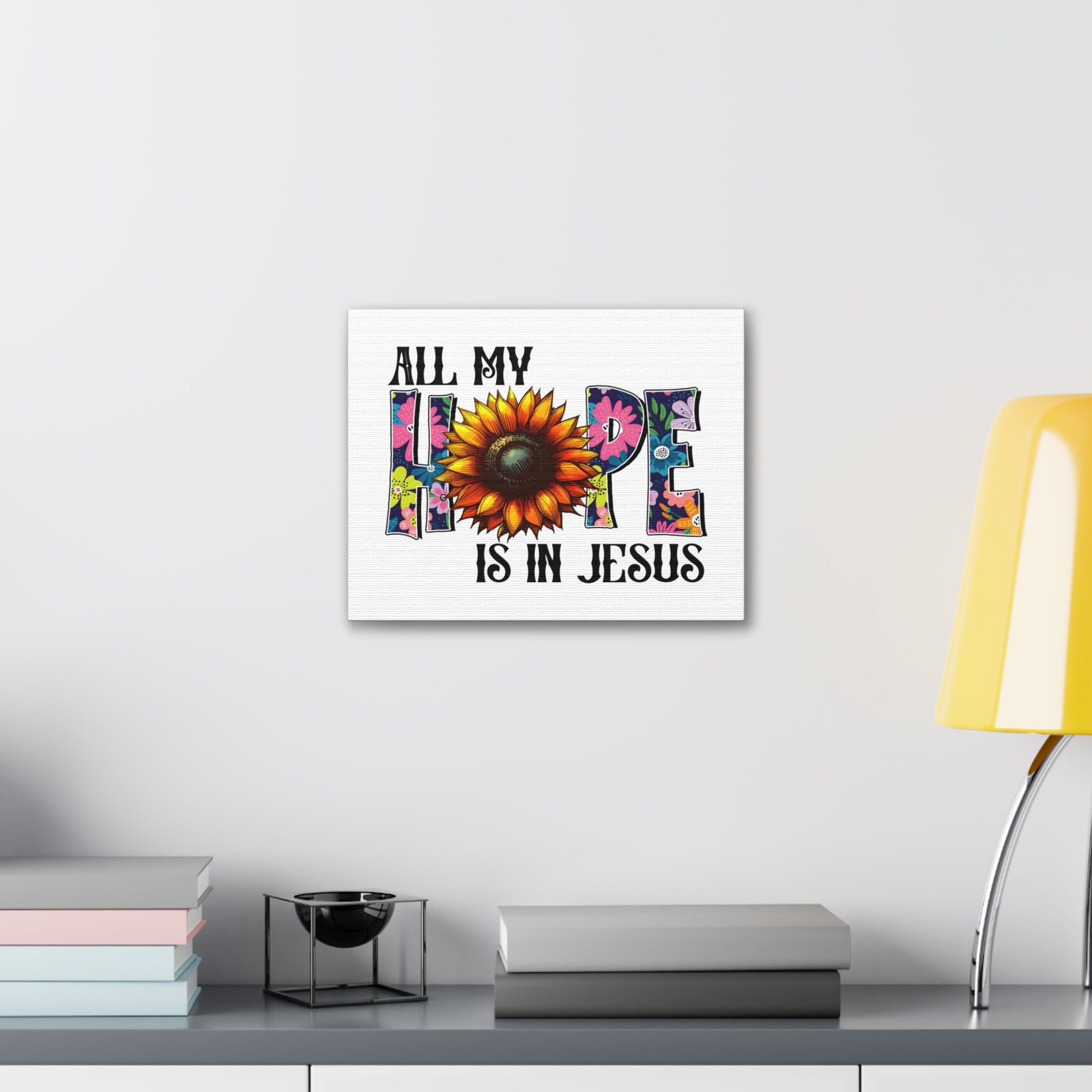 Scripture Walls My Hope is Jesus Bible Verse Canvas Christian Wall Art Ready to Hang Unframed-Express Your Love Gifts
