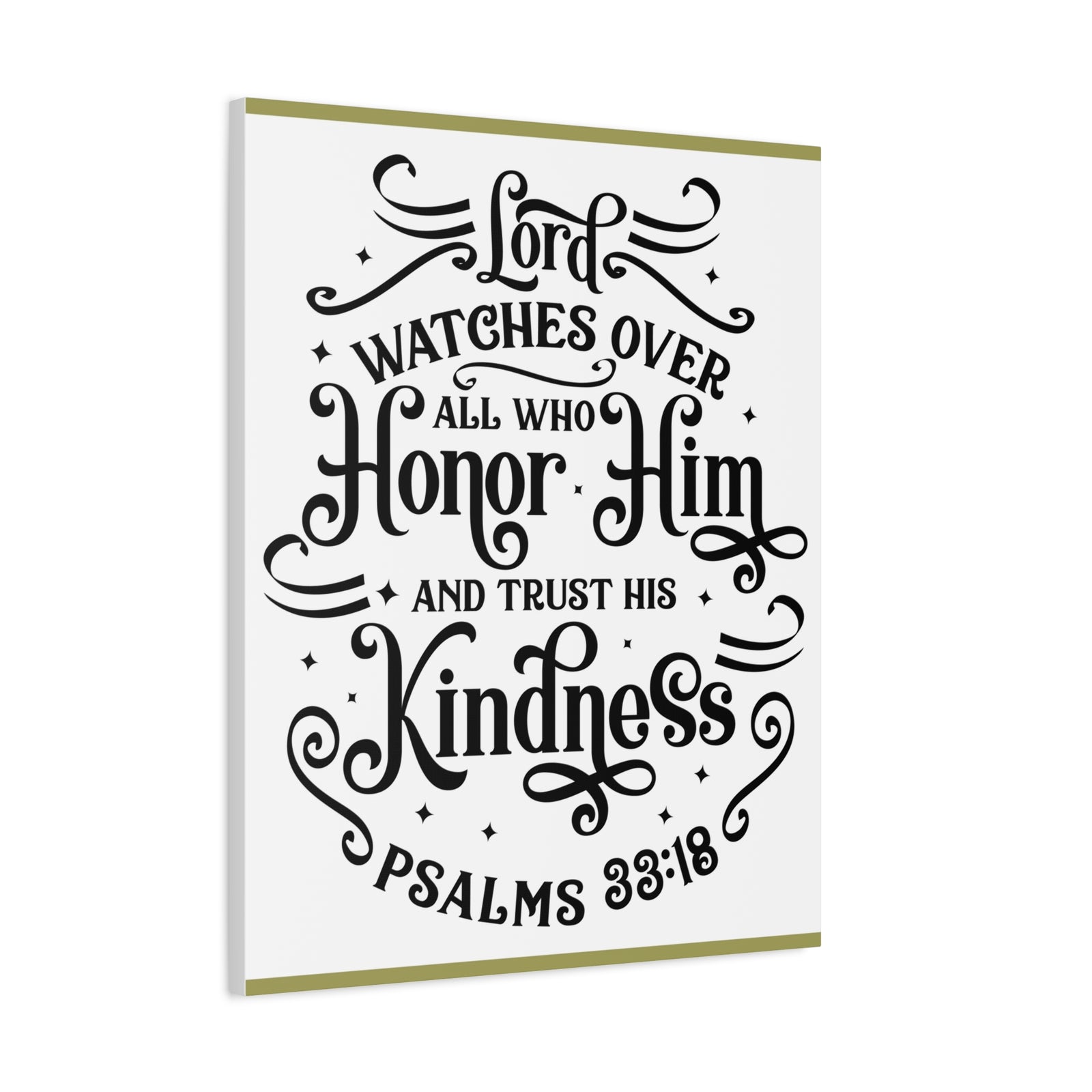 Scripture Walls Lord Watches Over All Who Honor Him Psalms 33:18 Bible Verse Canvas Christian Wall Art Ready To Hang-Express Your Love Gifts