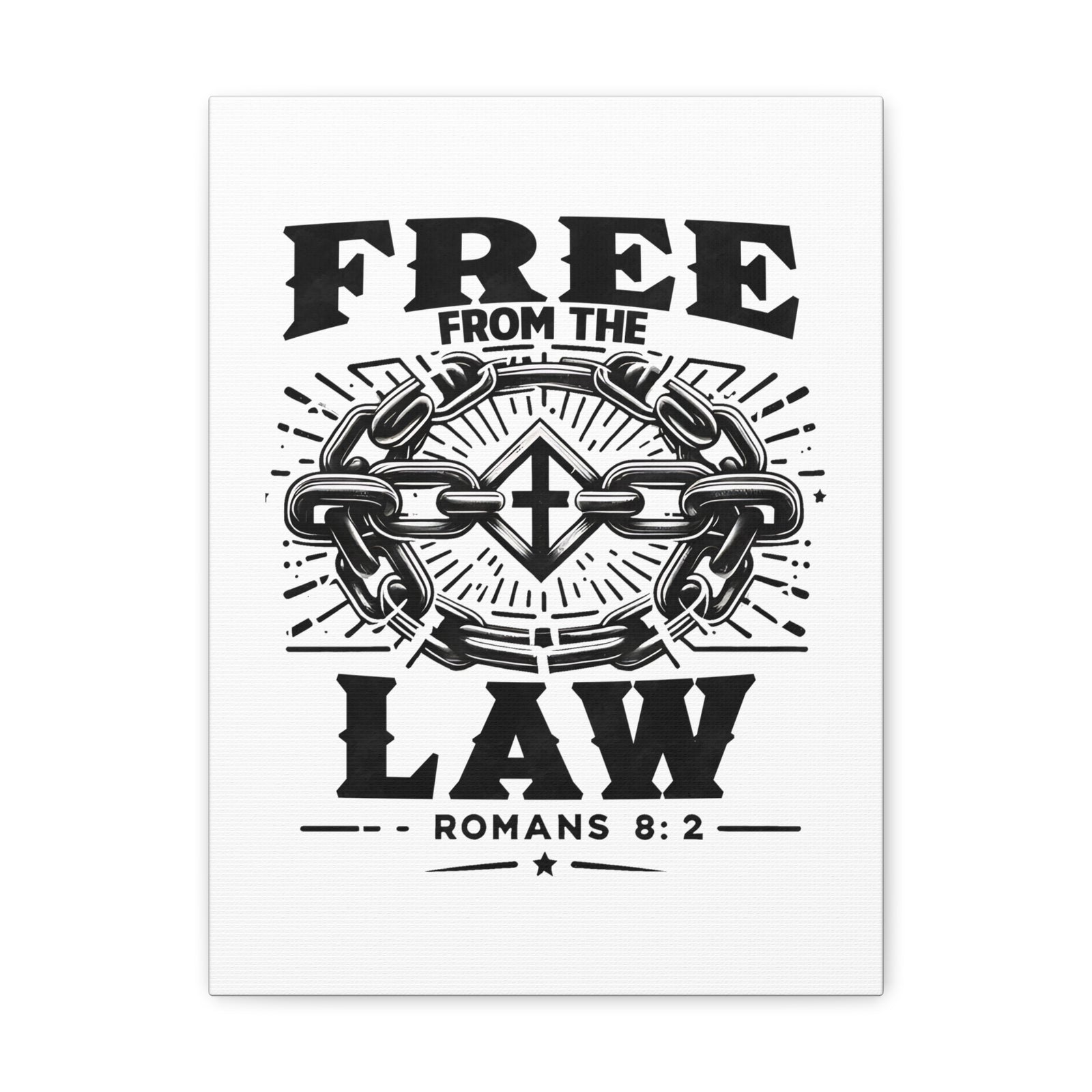 Scripture Walls Romans 8:2 Free From the Law Bible Verse Canvas Christian Wall Art Ready to Hang Unframed-Express Your Love Gifts