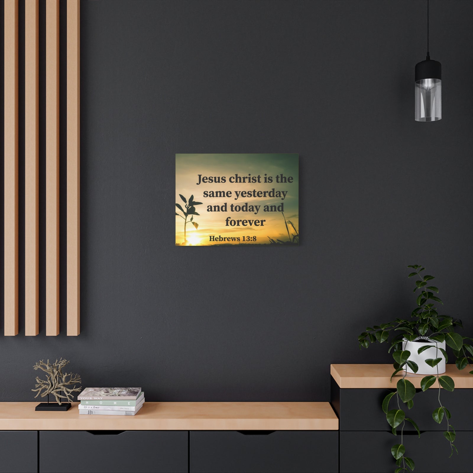 Scripture Walls Today And Forever Hebrews 13:8 Bible Verse Canvas Christian Wall Art Ready to Hang