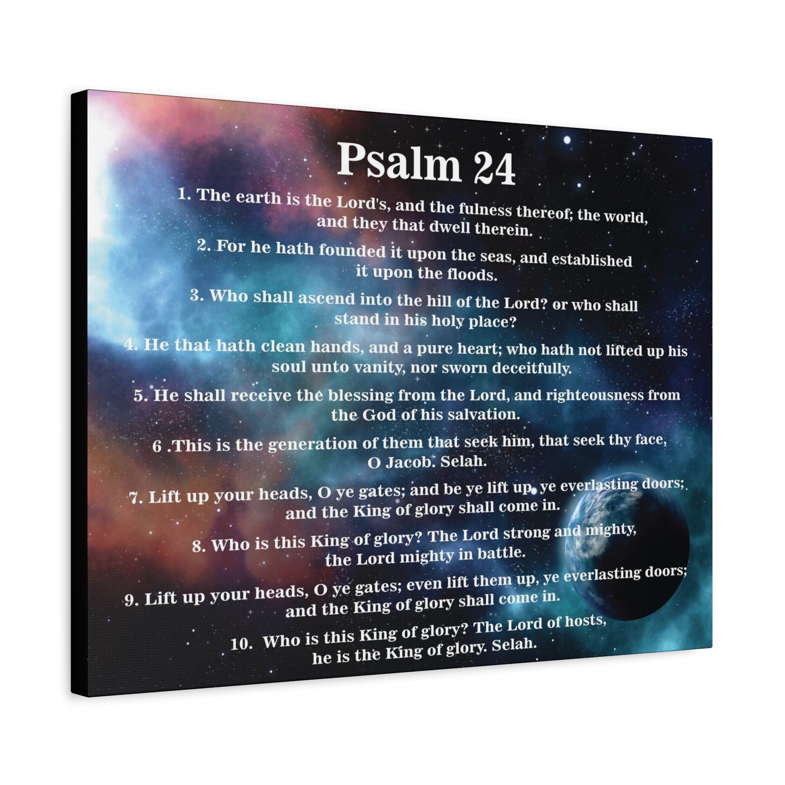 Scripture Canvas Christ is King Psalm 24 Christian Wall Art Bible Verse Print Ready to Hang-Express Your Love Gifts