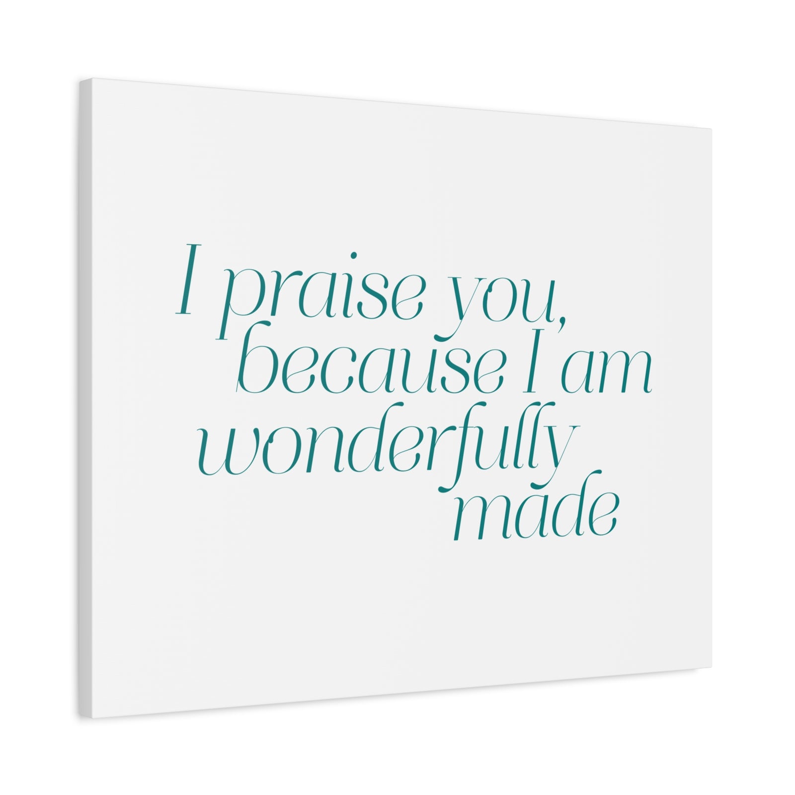 Scripture Walls Wonderfully Made Light Blue Psalm 139:14 Bible Verse Canvas Christian Wall Art Ready to Hang-Express Your Love Gifts