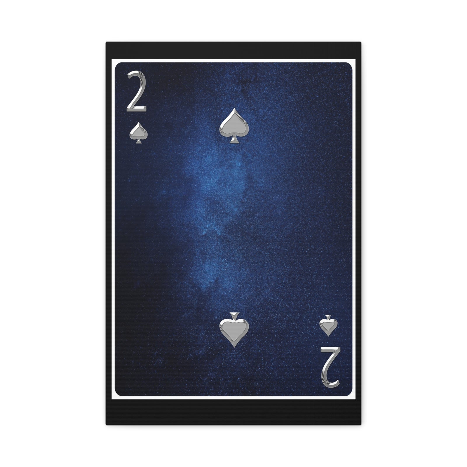 Two Of Spades Space Background Playing Card Canvas Wall Art for Home Decor Ready-to-Hang-Express Your Love Gifts