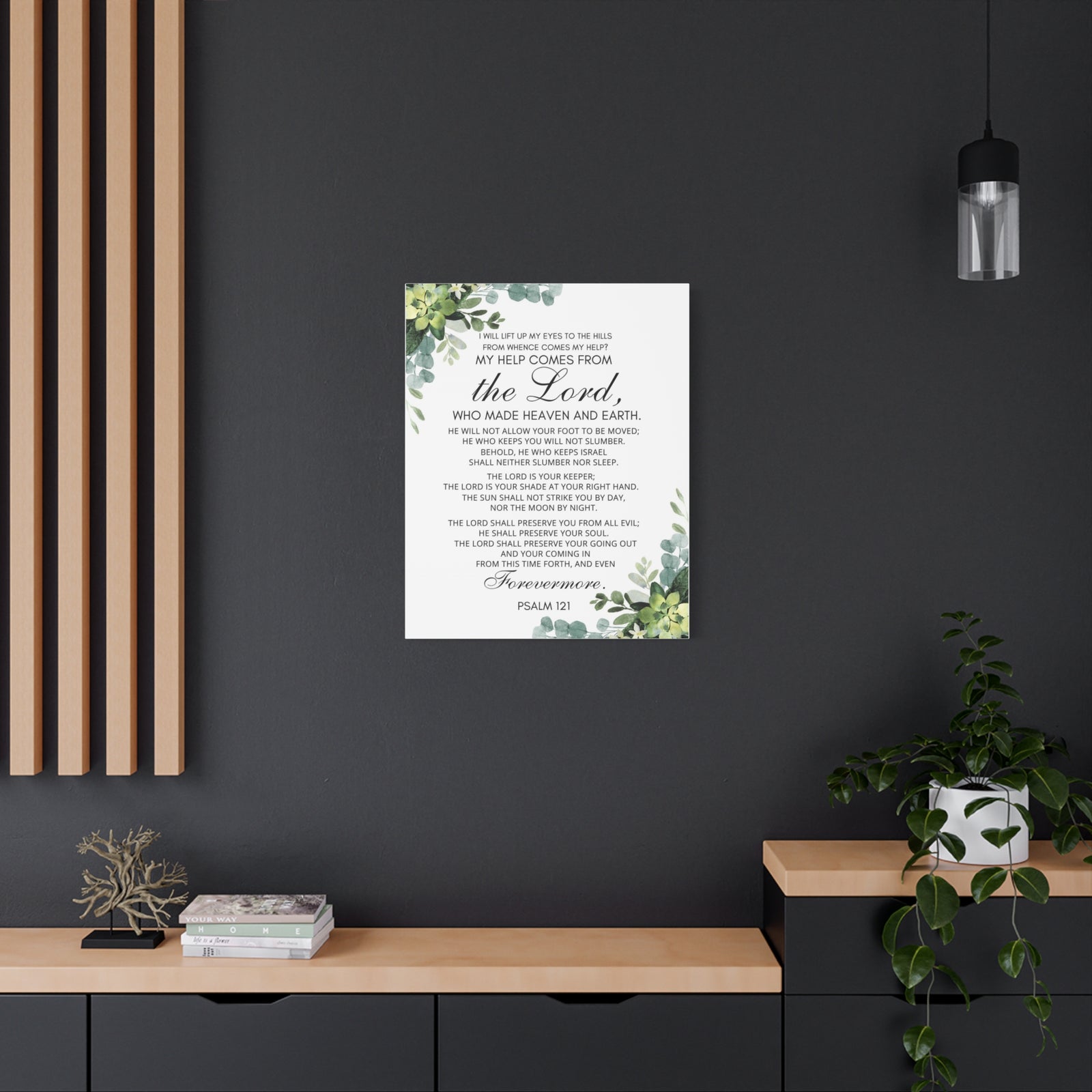 Scripture Walls Psalm 121 My Help Comes From God Bible Verse Canvas Christian Wall Art Ready to Hang Unframed-Express Your Love Gifts