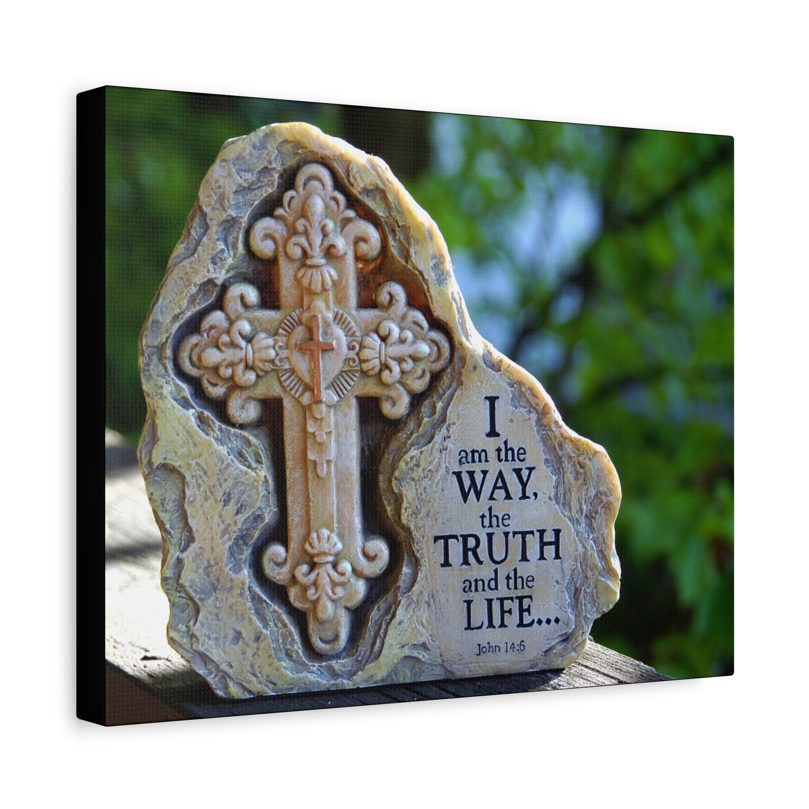 Scripture Canvas I Am The Way John 14:6 Christian Wall Art Bible Verse Print Ready to Hang-Express Your Love Gifts