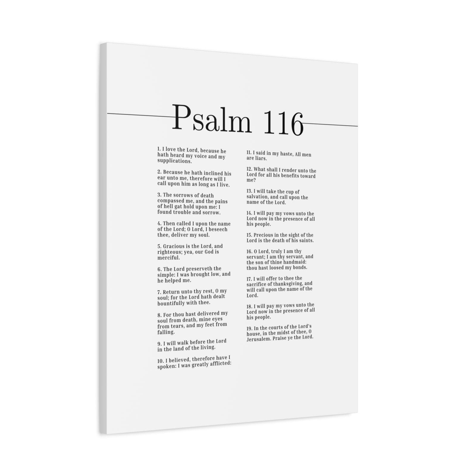 Scripture Canvas Walk Before The Lord Psalm 116 Christian Wall Art Bible Verse Print Ready to Hang-Express Your Love Gifts