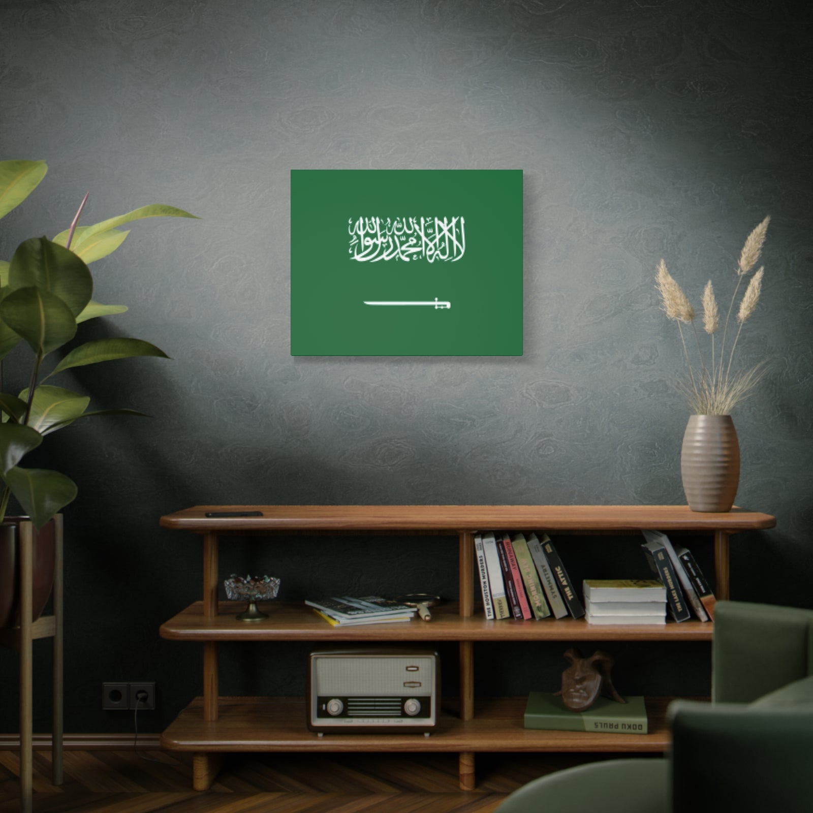 Saudi Arabia Country Flag Canvas Vibrant Wall Art Unframed Home Decor-Express Your Love Gifts