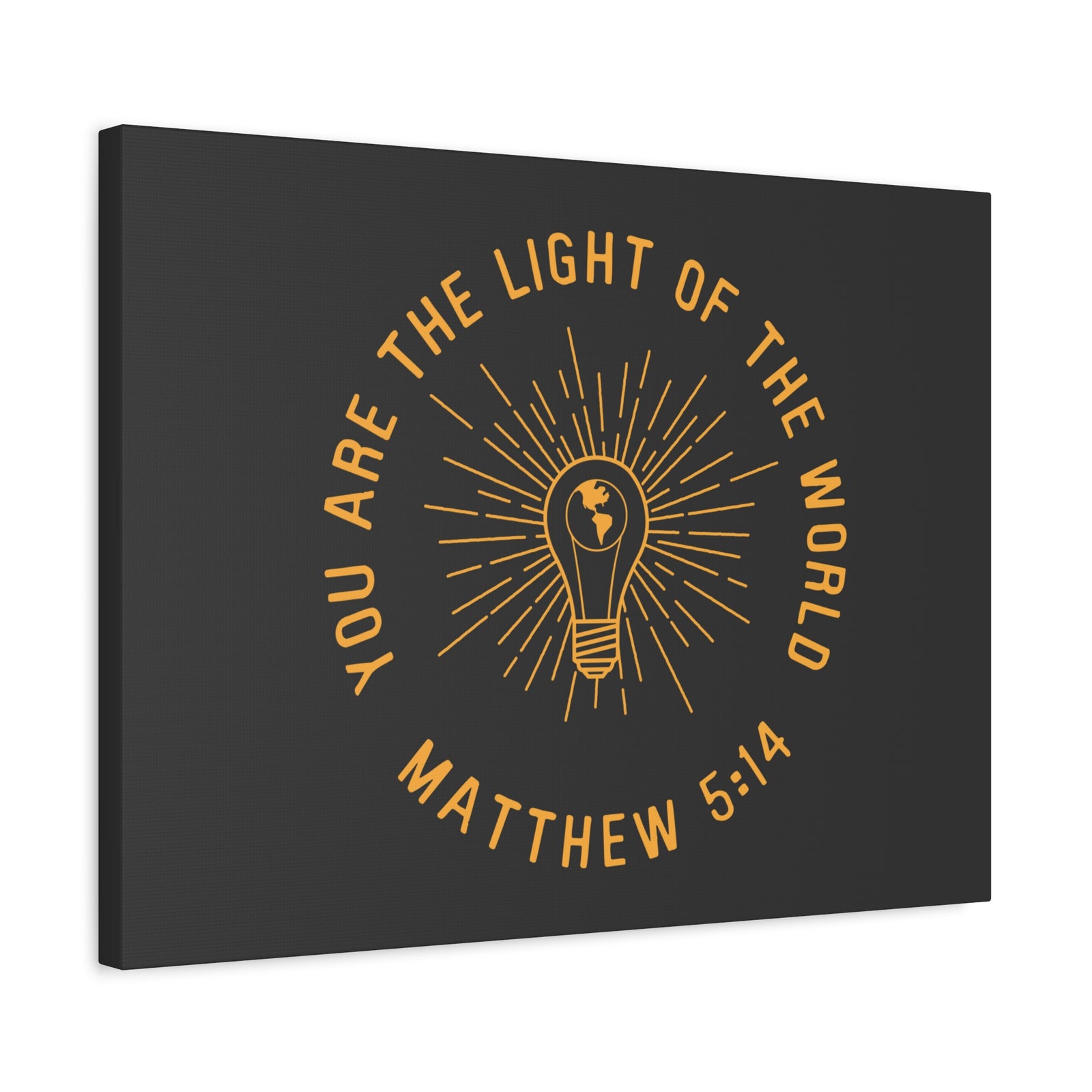 Scripture Canvas You Are The Light Matthew 5:14 Christian Wall Art Bible Verse Print Ready To Hang-Express Your Love Gifts