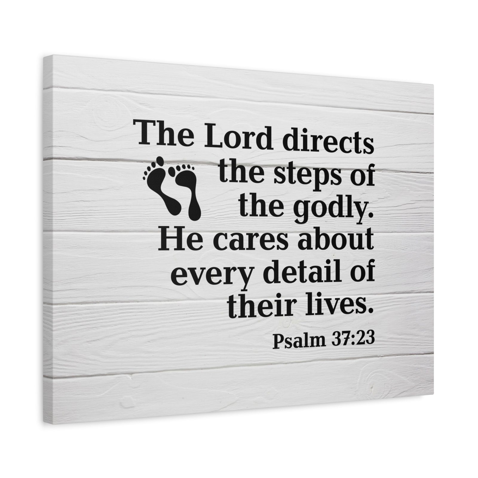 Bible Verse Canvas Lord Directs the Steps Psalm 37:23 Wall Art Christian Home Decor-Express Your Love Gifts