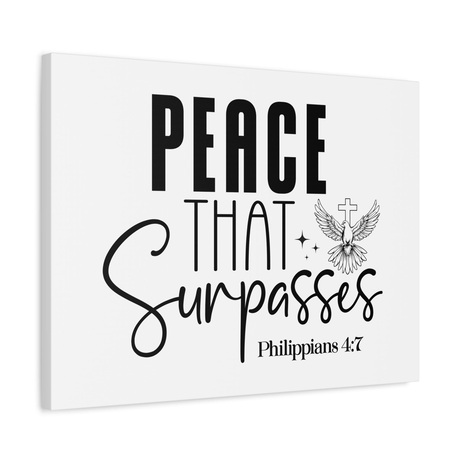 Scripture Walls Philippians 4:7 Peace That Surpasses Rubies Bible Verse Canvas Christian Wall Art Ready to Hang Unframed-Express Your Love Gifts