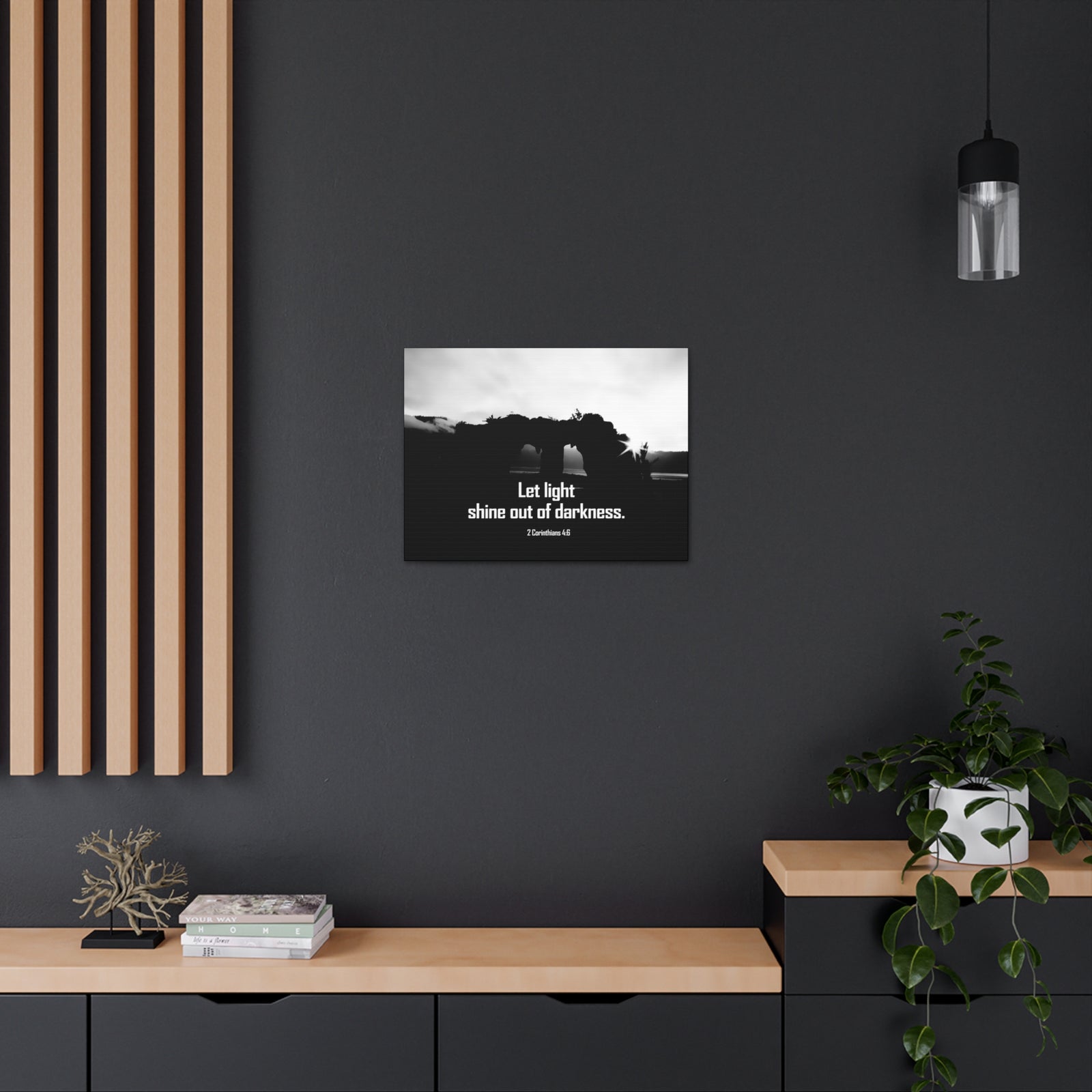 Scripture Walls Let Light Shine 2 Corinthians 4:6 Bible Verse Canvas Christian Wall Art Ready to Hang Unframed-Express Your Love Gifts