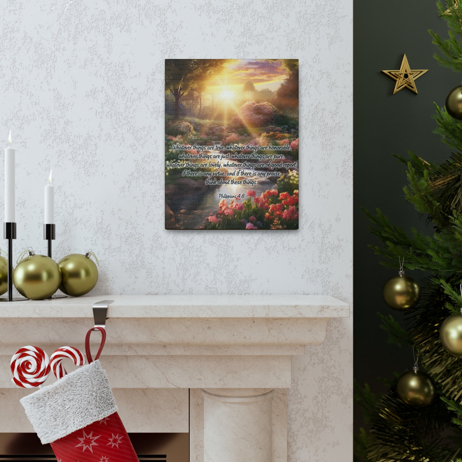 Scripture Walls Whatever Things Philippians 4:8 Christian Wall Art Print Ready to Hang Unframed-Express Your Love Gifts