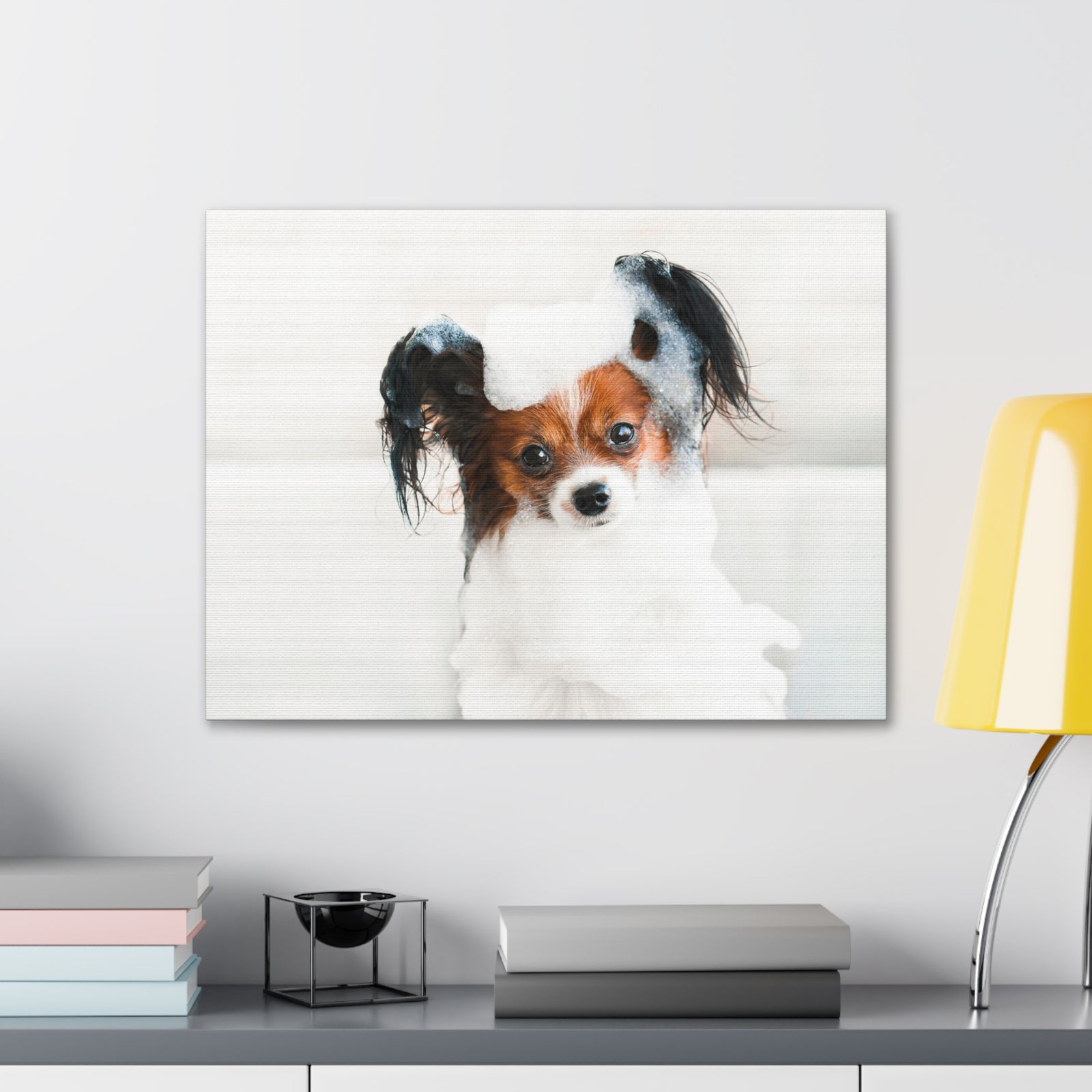 Cute Papillon Bath Canvas Wall Art for Home Decor Ready-to-Hang-Express Your Love Gifts