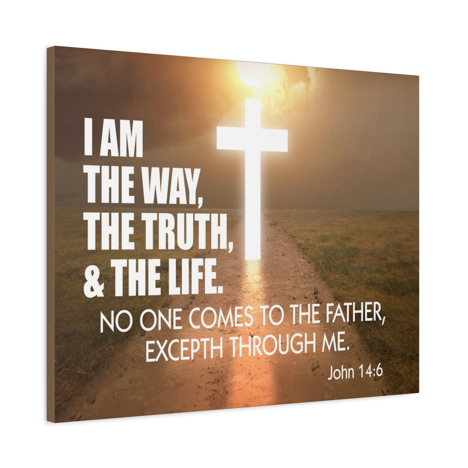 Bible Verse Canvas I Am The Way John 14:6 Wall Art Christian Home Decor-Express Your Love Gifts