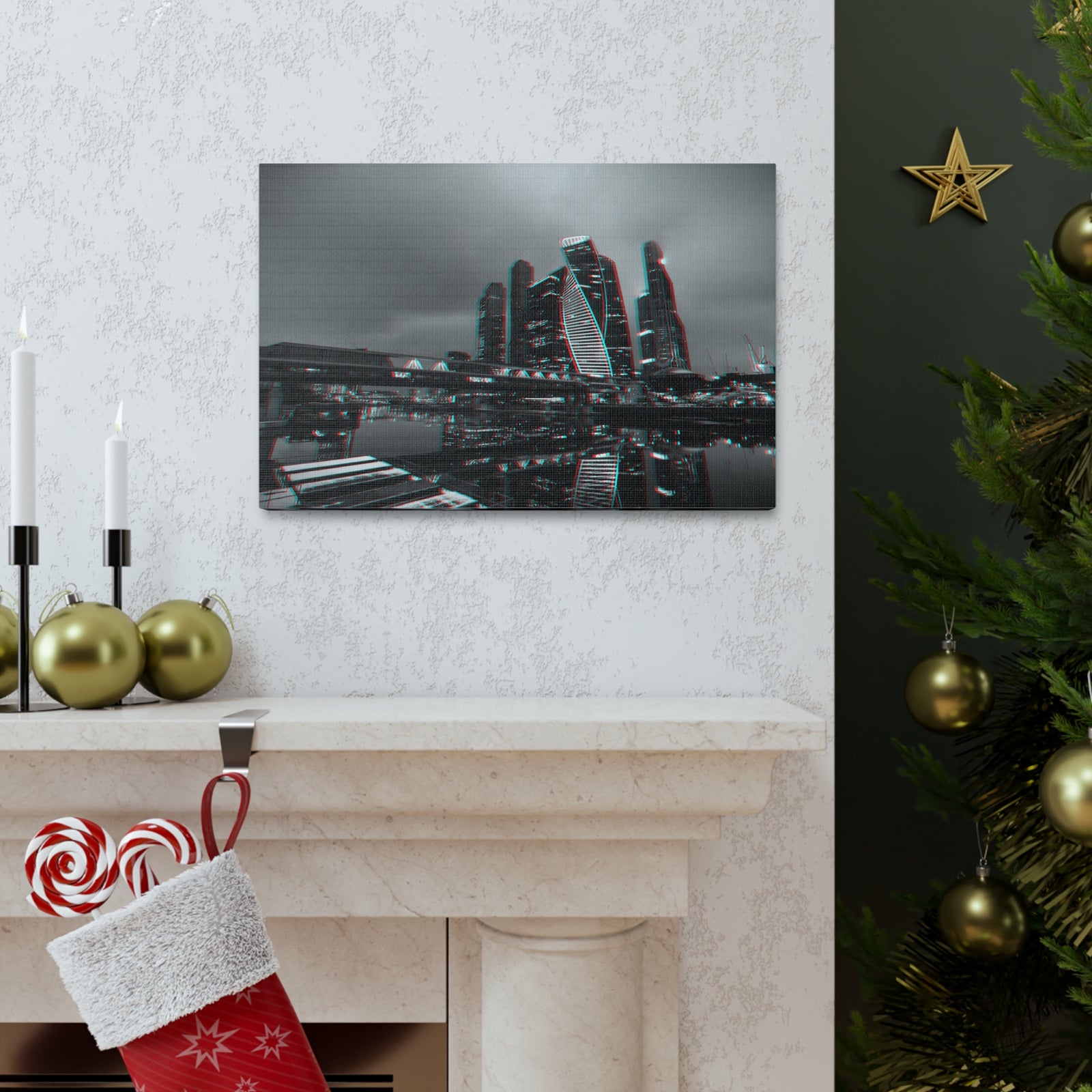 Moscow Black And White Skyline Canvas Artwork High-Quality Breathtaking Stunning Cityscape for Home Decor Ready to Hang-Express Your Love Gifts