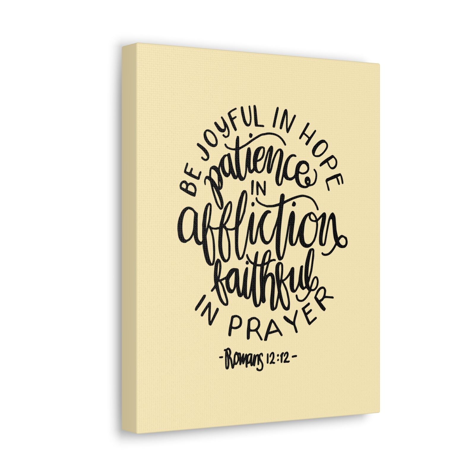 Scripture Canvas Be Joyful In Hope Romans 12:12 Christian Wall Art Bible Verse Print Ready To Hang-Express Your Love Gifts