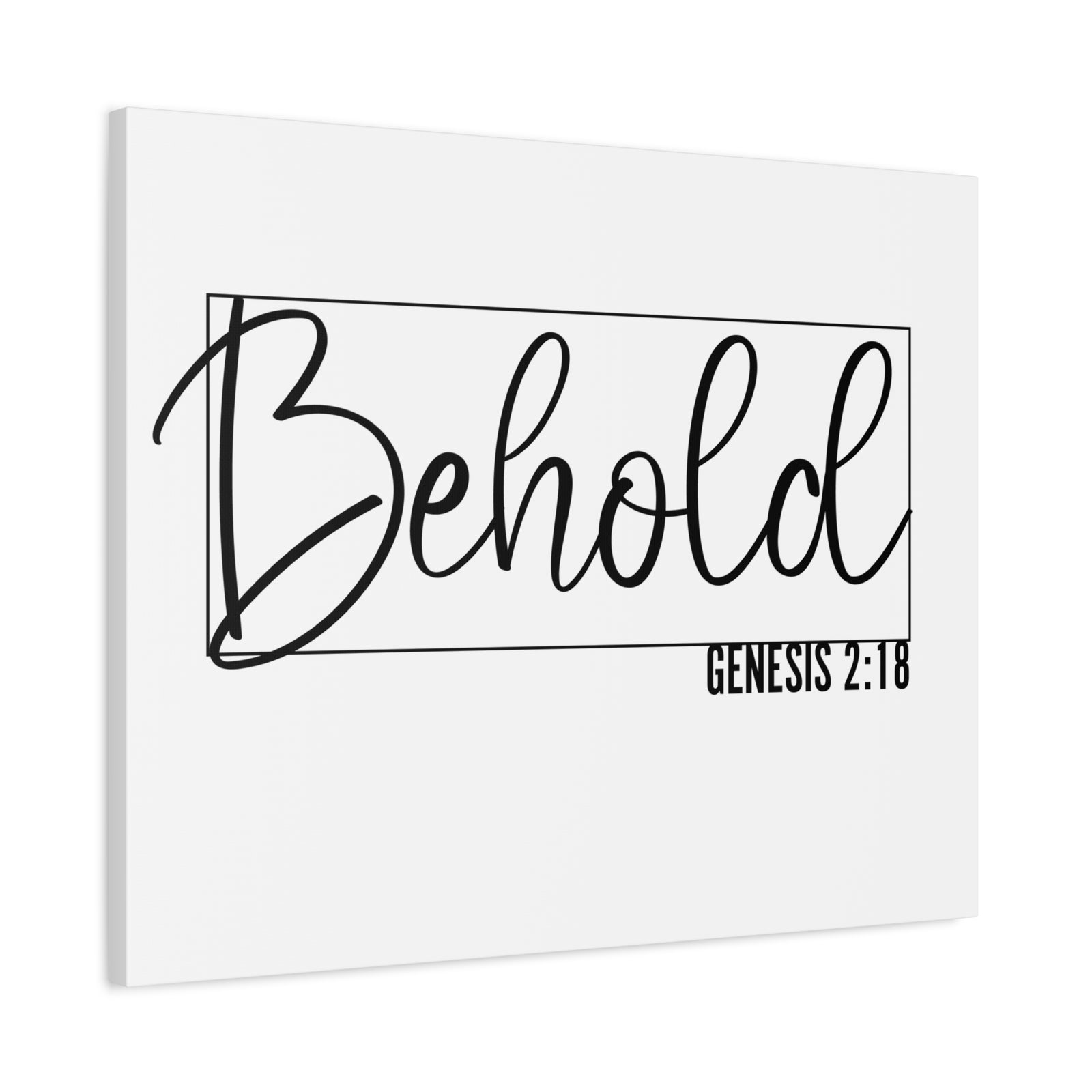 Scripture Walls Genesis 2:18 Behold Bible Verse Canvas Christian Wall Art Ready to Hang Unframed-Express Your Love Gifts