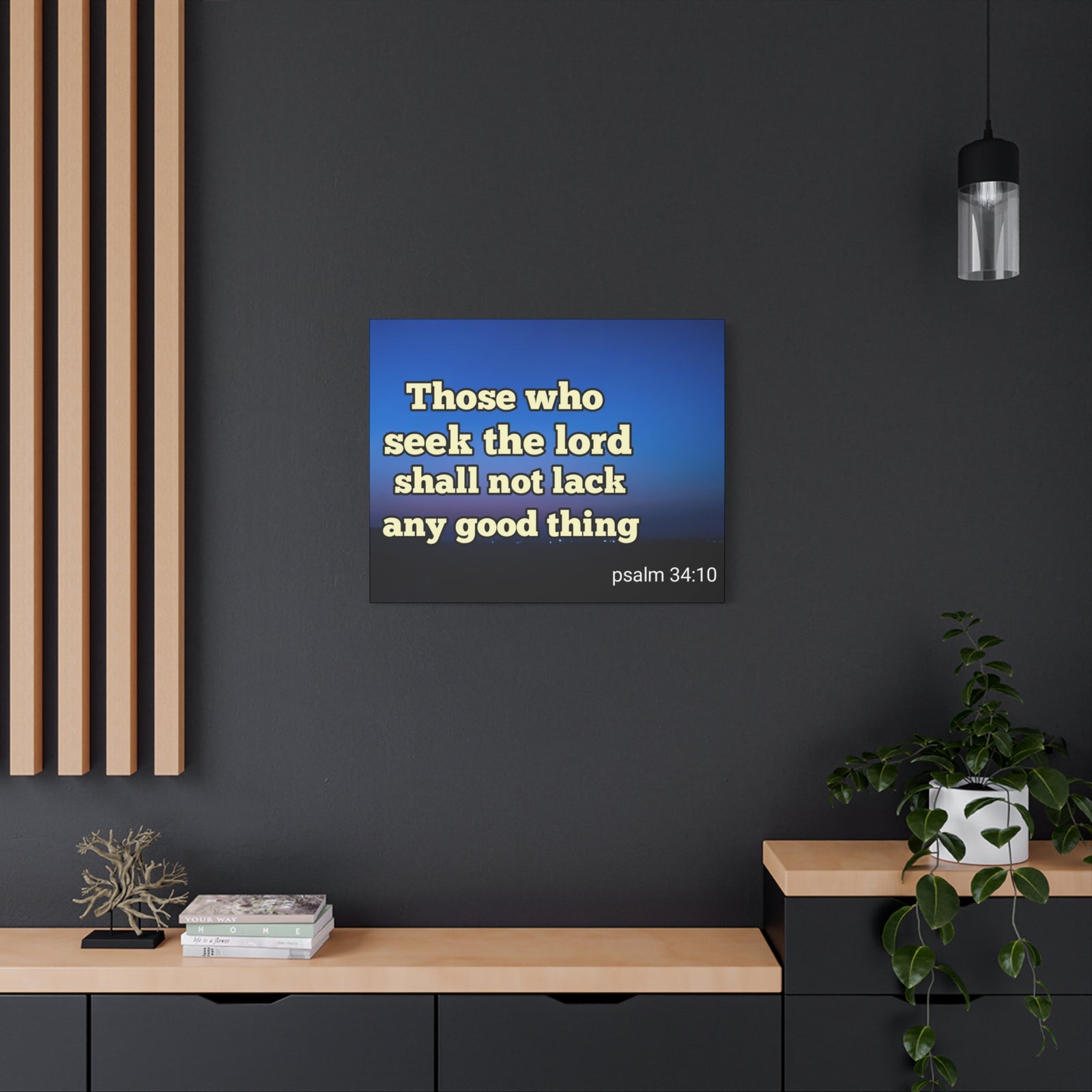 Scripture Walls Seek The Lord Psalm 34:10 Bible Verse Canvas Christian Wall Art Ready to Hang-Express Your Love Gifts