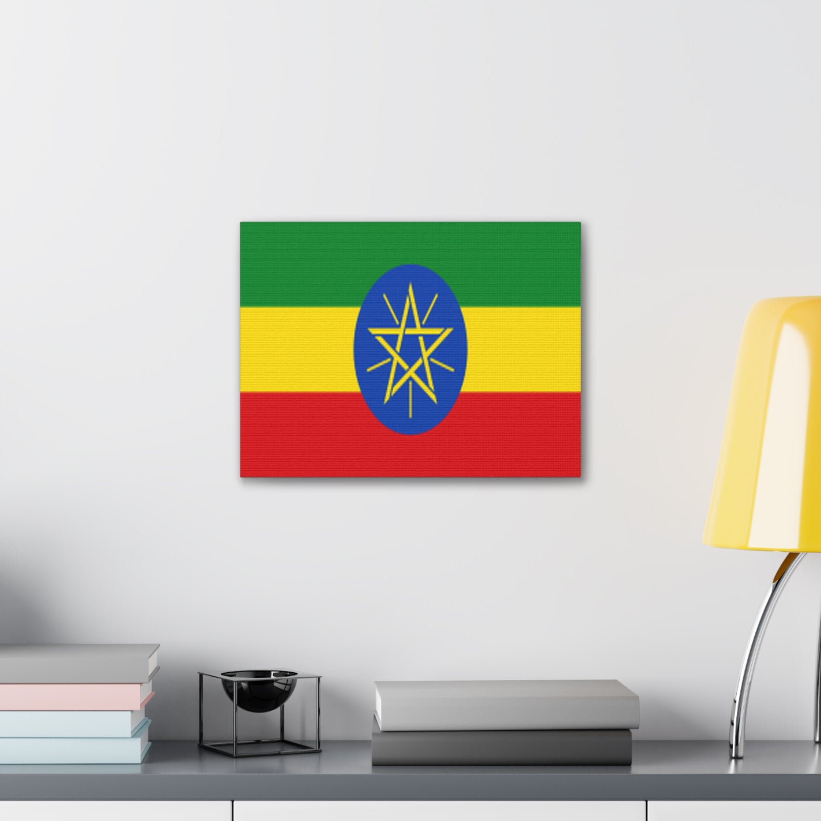 Ethiopia Country Flag Canvas Vibrant Wall Art Unframed Home Decor-Express Your Love Gifts