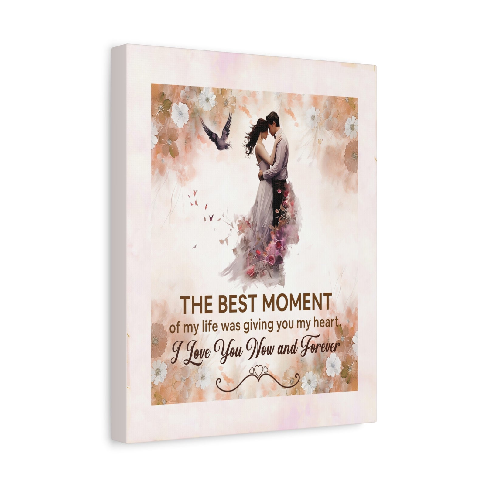 To My Wife The Best Moment of My Life Canvas Wall Art – Romantic Gift of Love & Devotion-Express Your Love Gifts