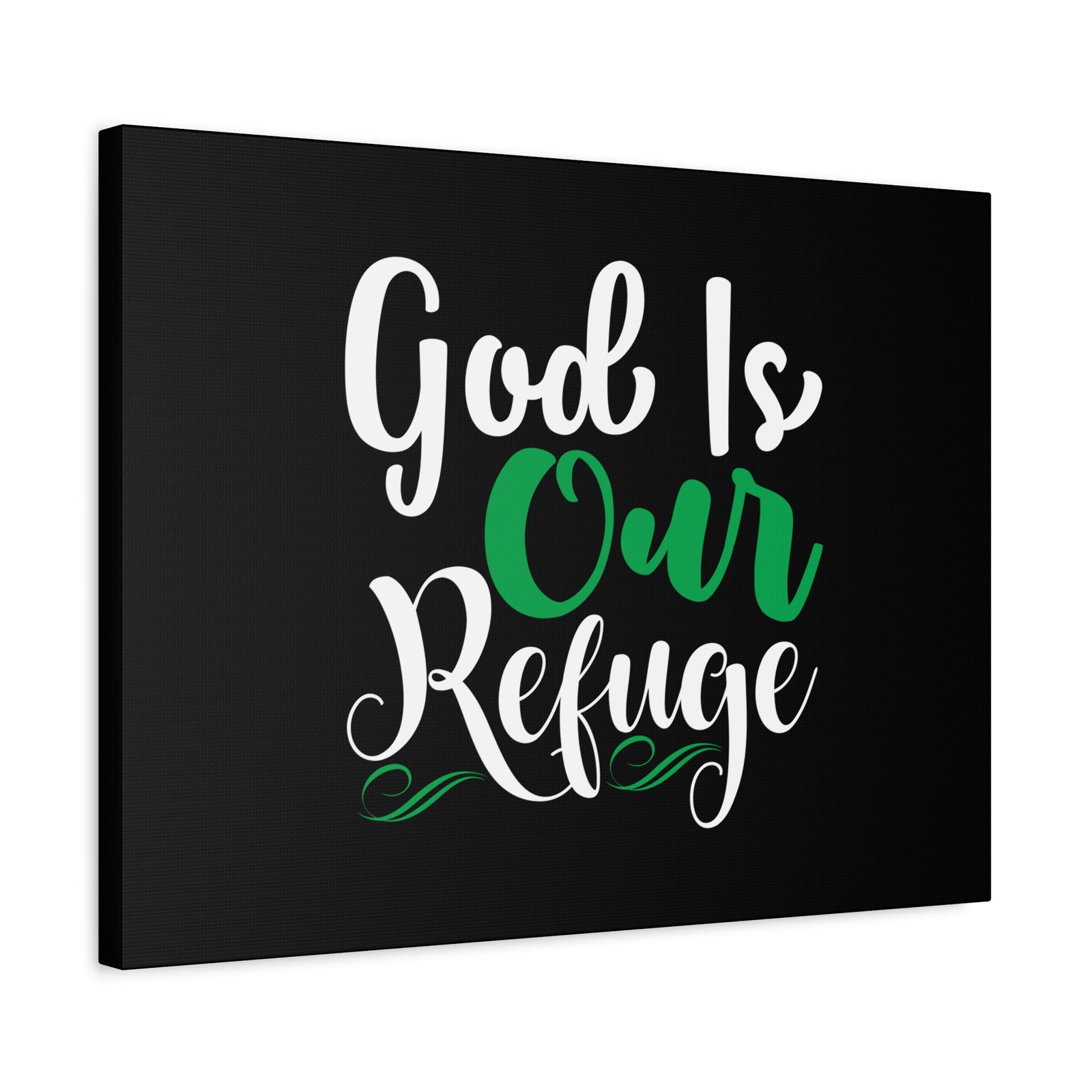 Scripture Canvas God Is Our Refuge Psalm 46:1 Christian Wall Art Bible Verse Print Ready to Hang-Express Your Love Gifts