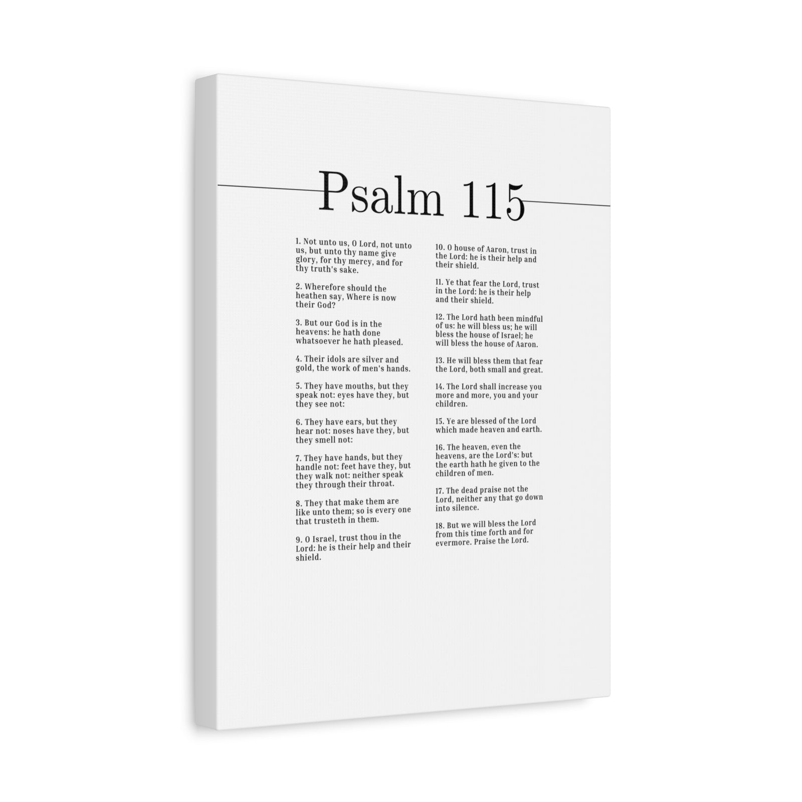Scripture Canvas Trust In The Lord Psalm 115 Christian Wall Art Bible Verse Print Ready to Hang-Express Your Love Gifts