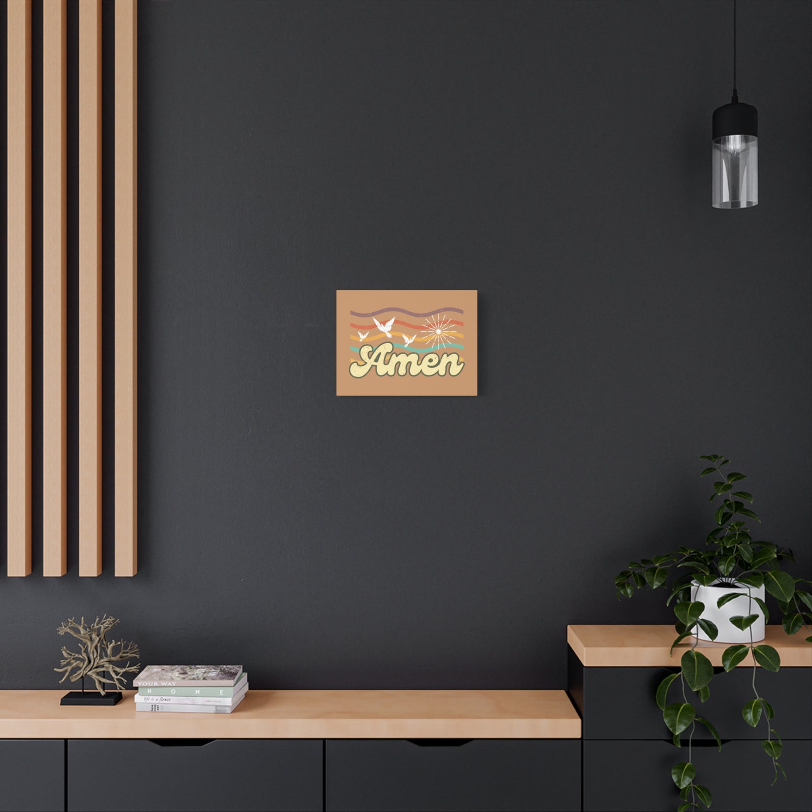Scripture Canvas Amen Psalm 72:19 Three Doves Christian Wall Art Bible Verse Print Ready to Hang-Express Your Love Gifts