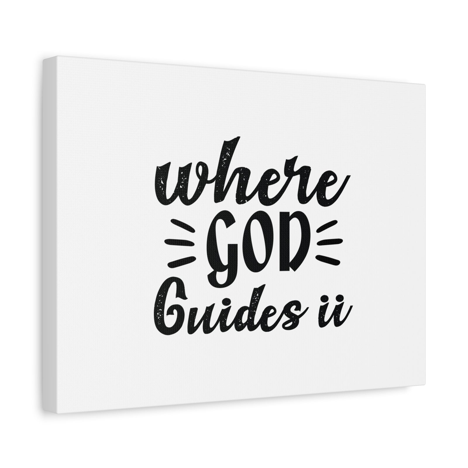 Scripture Canvas Where God Guides It Psalm 119:105 Christian Wall Art Bible Verse Print Ready to Hang-Express Your Love Gifts