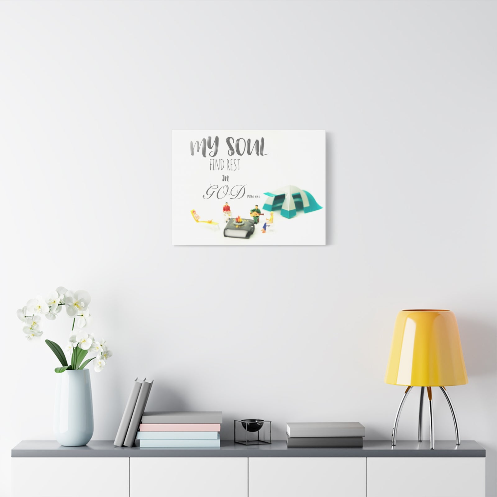 Scripture Walls Rest In God Psalm 62:1 Bible Verse Canvas Christian Wall Art Bible Verse Print Ready To Hang-Express Your Love Gifts