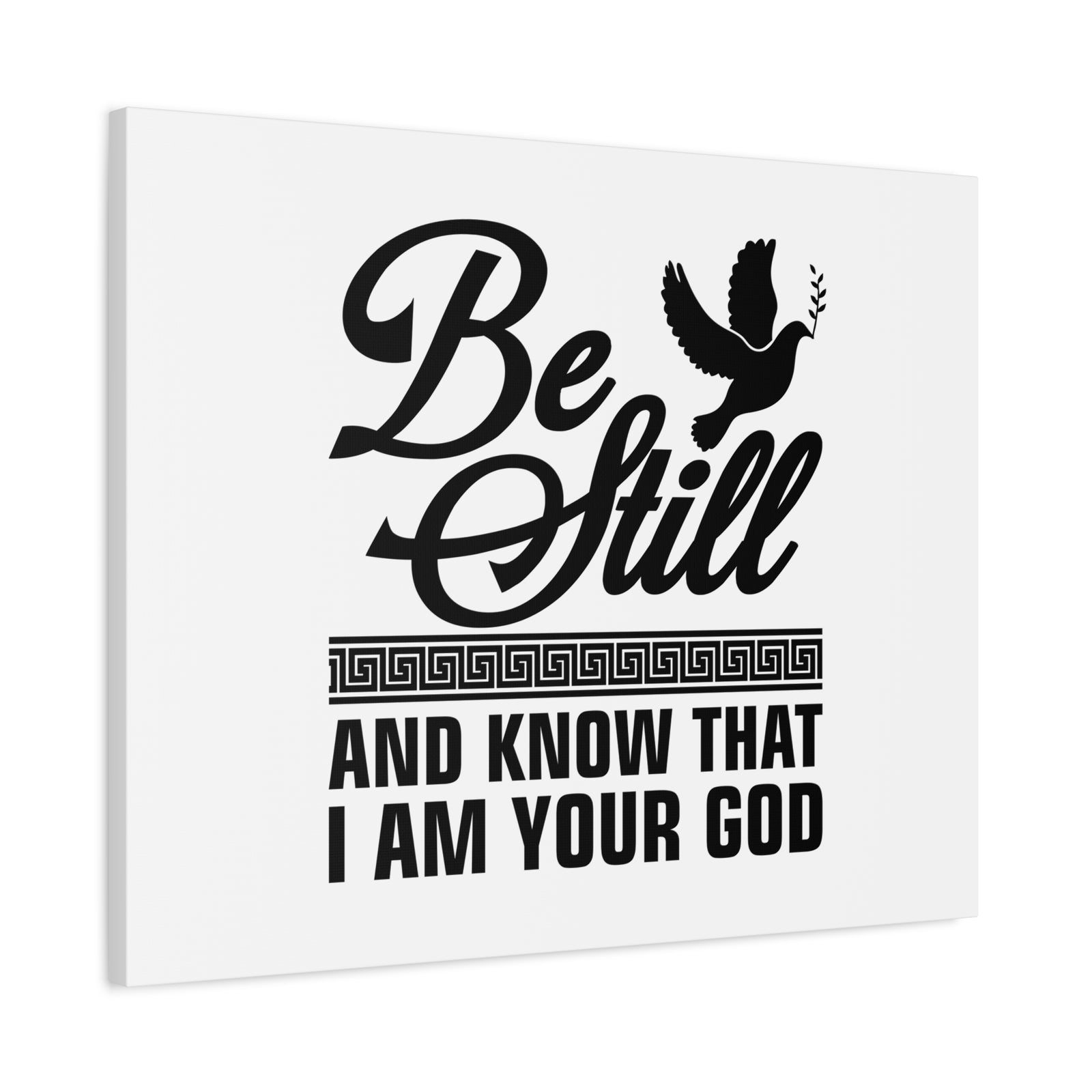 Scripture Canvas Be Still And Know That I Am Your God Psalm 46:10 Christian Wall Art Bible Verse Print Ready to Hang-Express Your Love Gifts