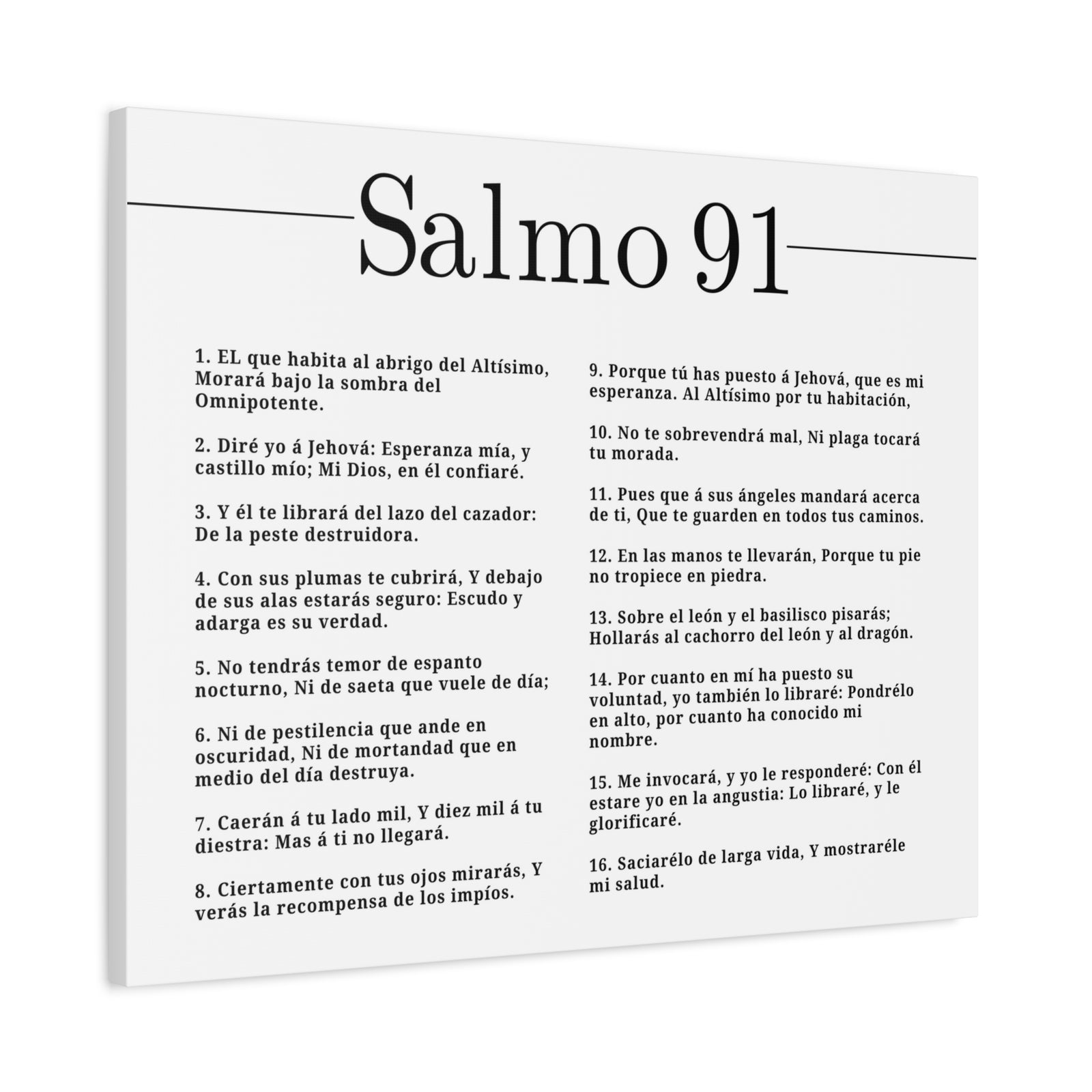 Salmo 91 Impresión De Arte Cristiano en la Pared Lista Para Colgar-Express Your Love Gifts