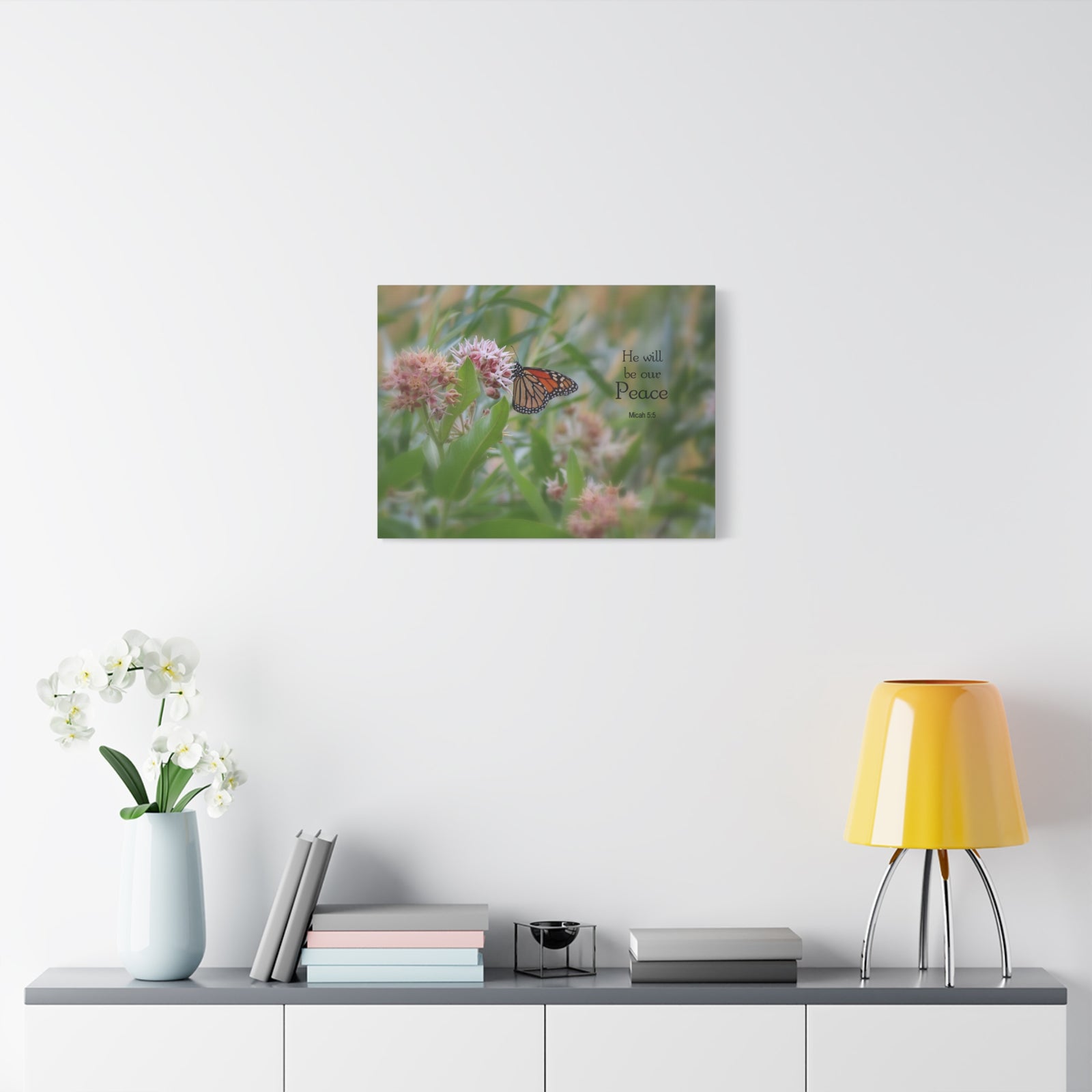 Scripture Walls Our Peace Micah 5:5 Bible Verse Canvas Christian Wall Art Ready to Hang-Express Your Love Gifts