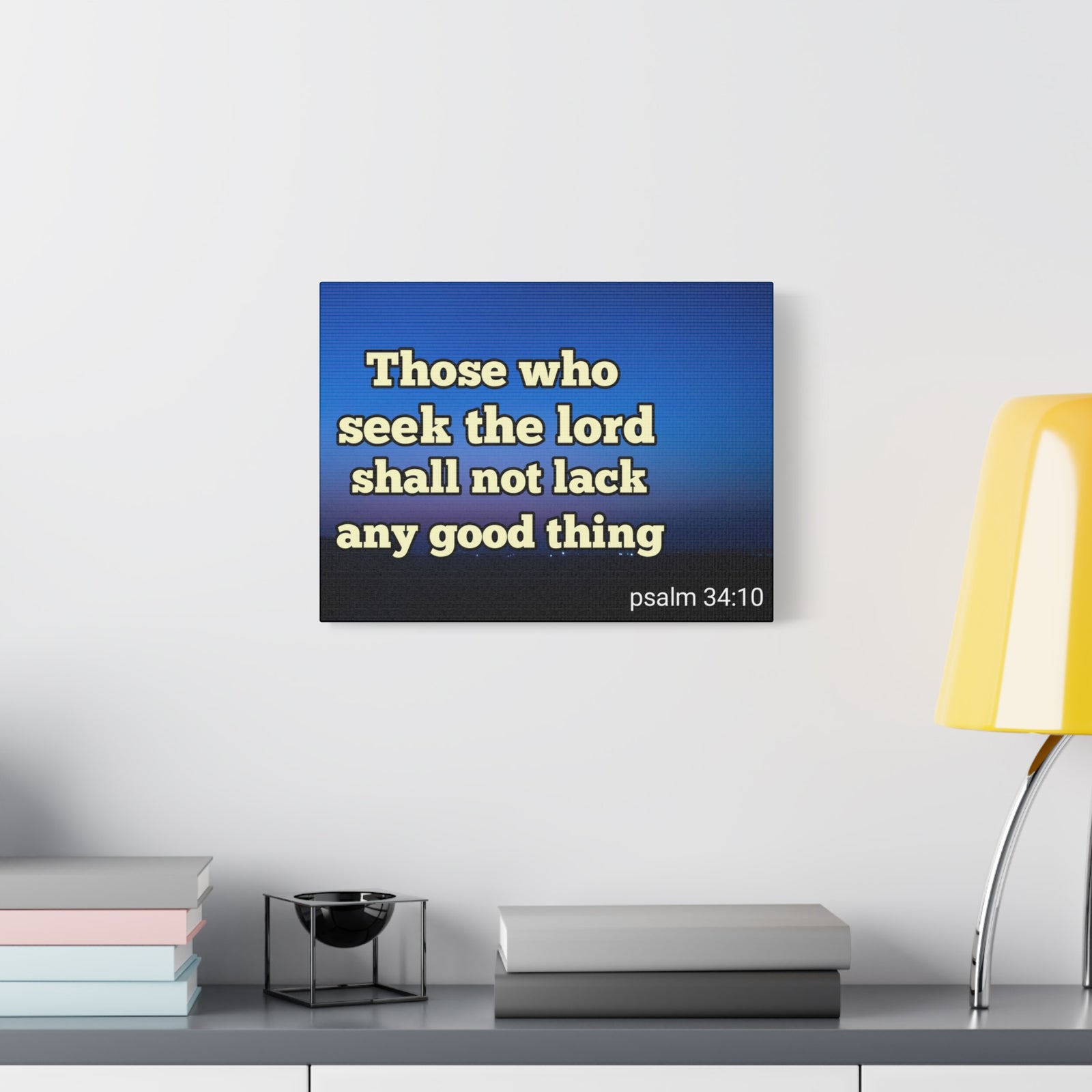 Scripture Walls Seek The Lord Psalm 34:10 Bible Verse Canvas Christian Wall Art Ready to Hang-Express Your Love Gifts