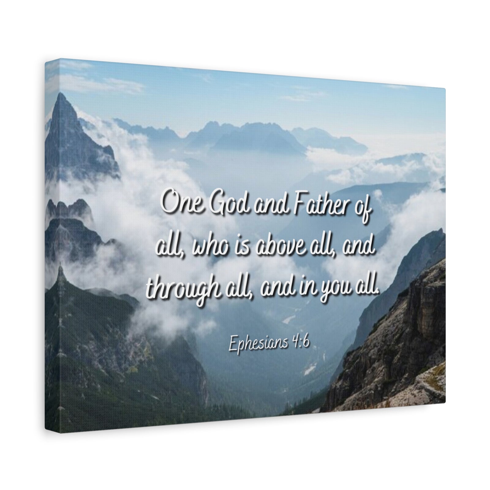 Scripture Canvas Above All Ephesians 4:6 Christian Wall Art Bible Verse Print Ready to Hang-Express Your Love Gifts