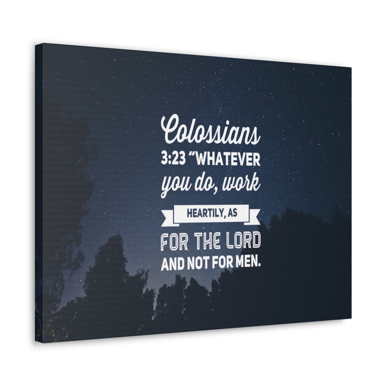 Scripture Canvas For The Lord Colossians 3:23 Christian Wall Art Bible Verse Print Ready to Hang-Express Your Love Gifts
