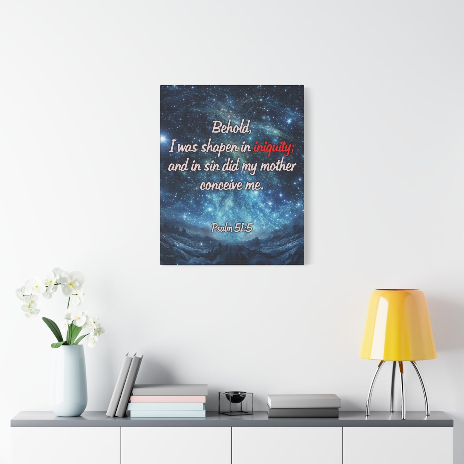 Scripture Walls Psalm 51:5 Original Sin Christian Wall Art Print Ready to Hang Unframed-Express Your Love Gifts