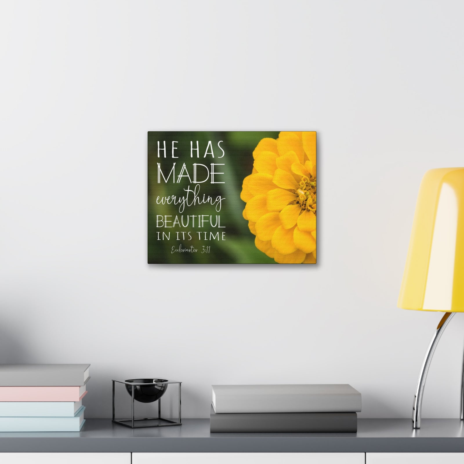 Scripture Walls Beautiful In Its Time Ecclesiastes 3:11 Bible Verse Canvas Christian Wall Art Ready to Hang-Express Your Love Gifts